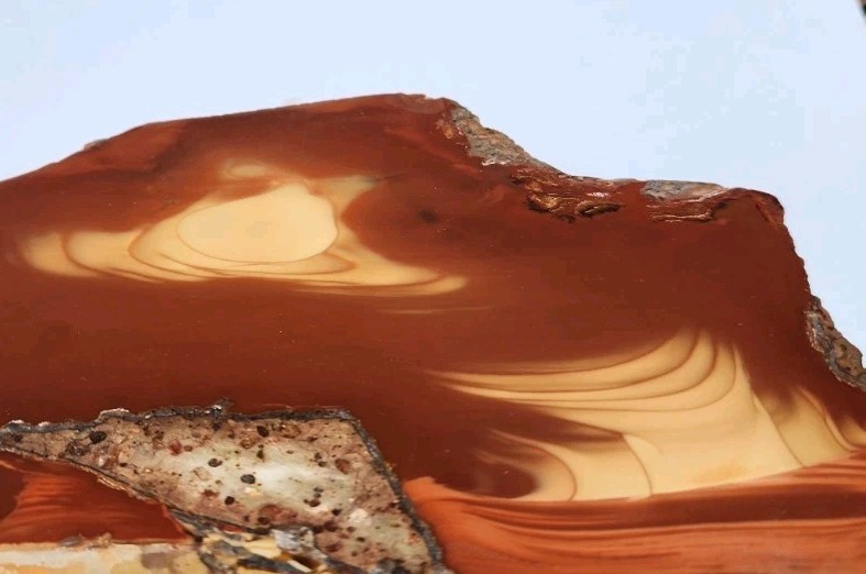 Bruneau Jasper With Orbs, Museum Quality, Extra Large Polished Slab. (188 gram) Bruneau Jasper With Orbs, Museum Quality, Extra Large Polished Slab. (188 gram)