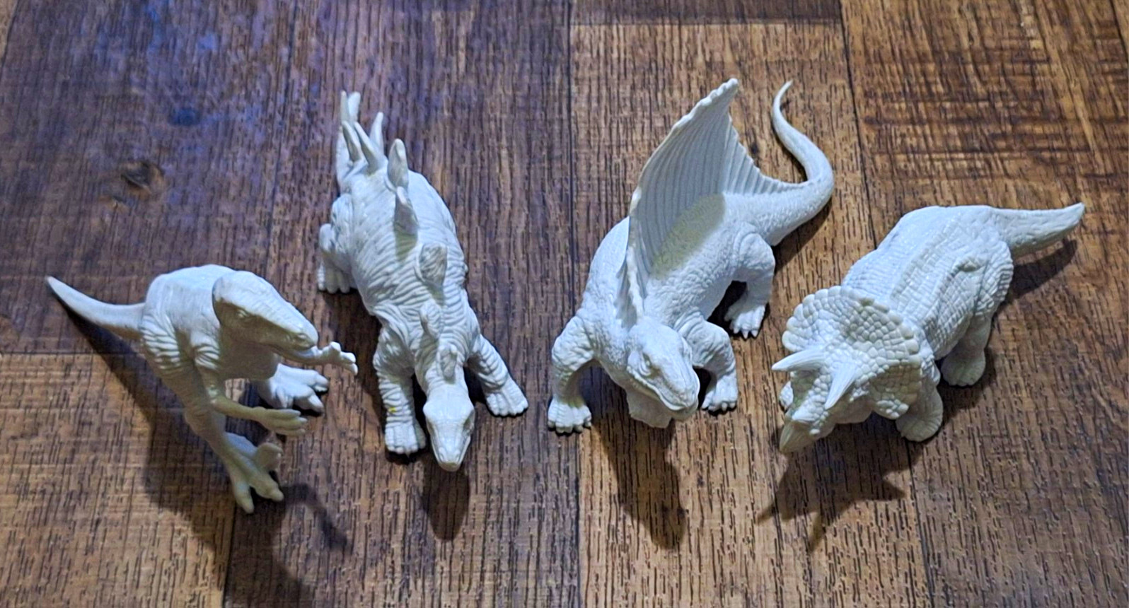 Vintage - U.K.R.D 1991 Dimetrodon & 3 1993 - Paint Your Own Dinosaurs - Lot Of 4