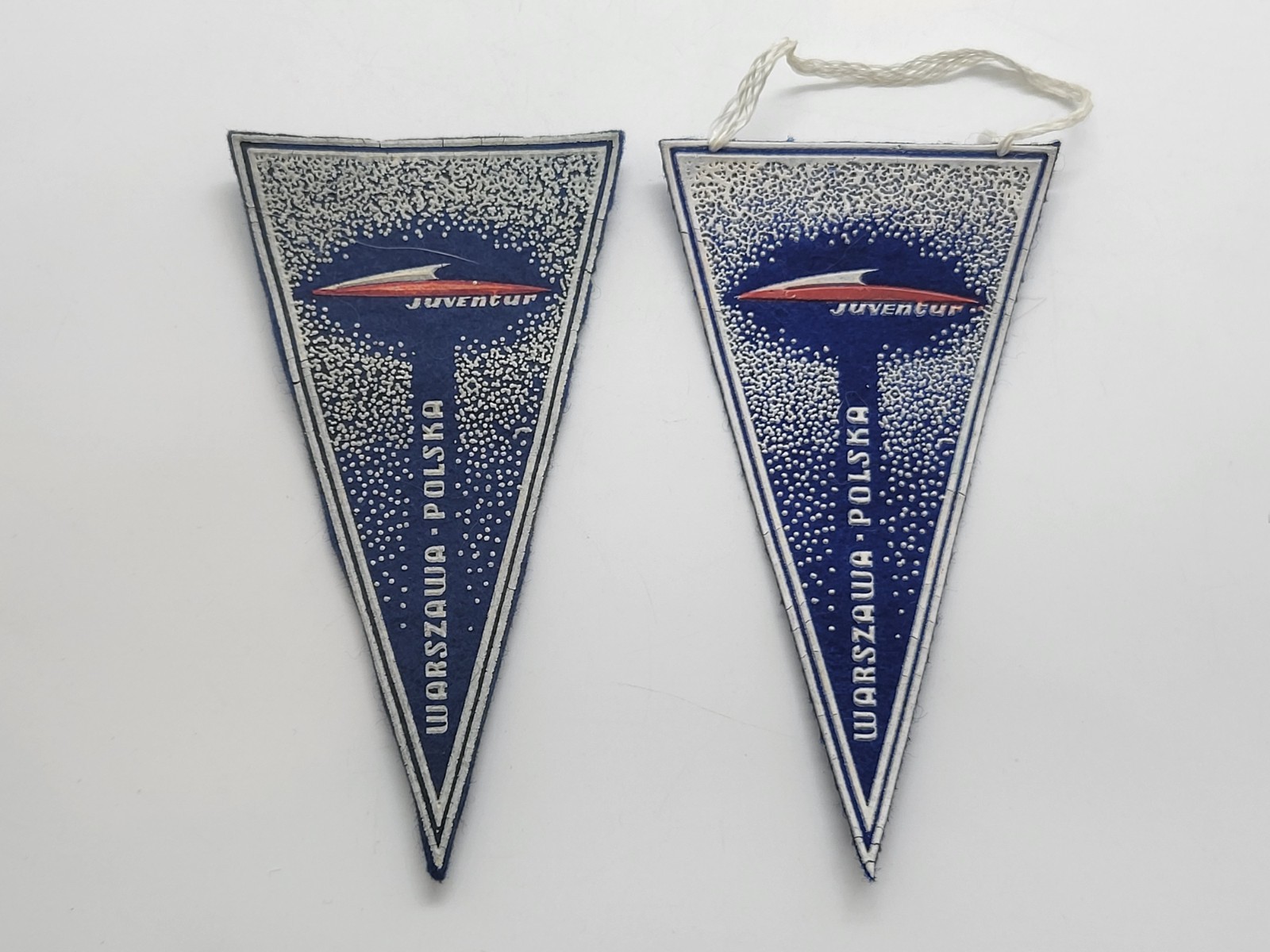 Vintage JUVENTUR Poland Pennant — Presumably 1970s 2 Pieces Vintage JUVENTUR Poland Pennant — Presumably 1970s 2 Pieces