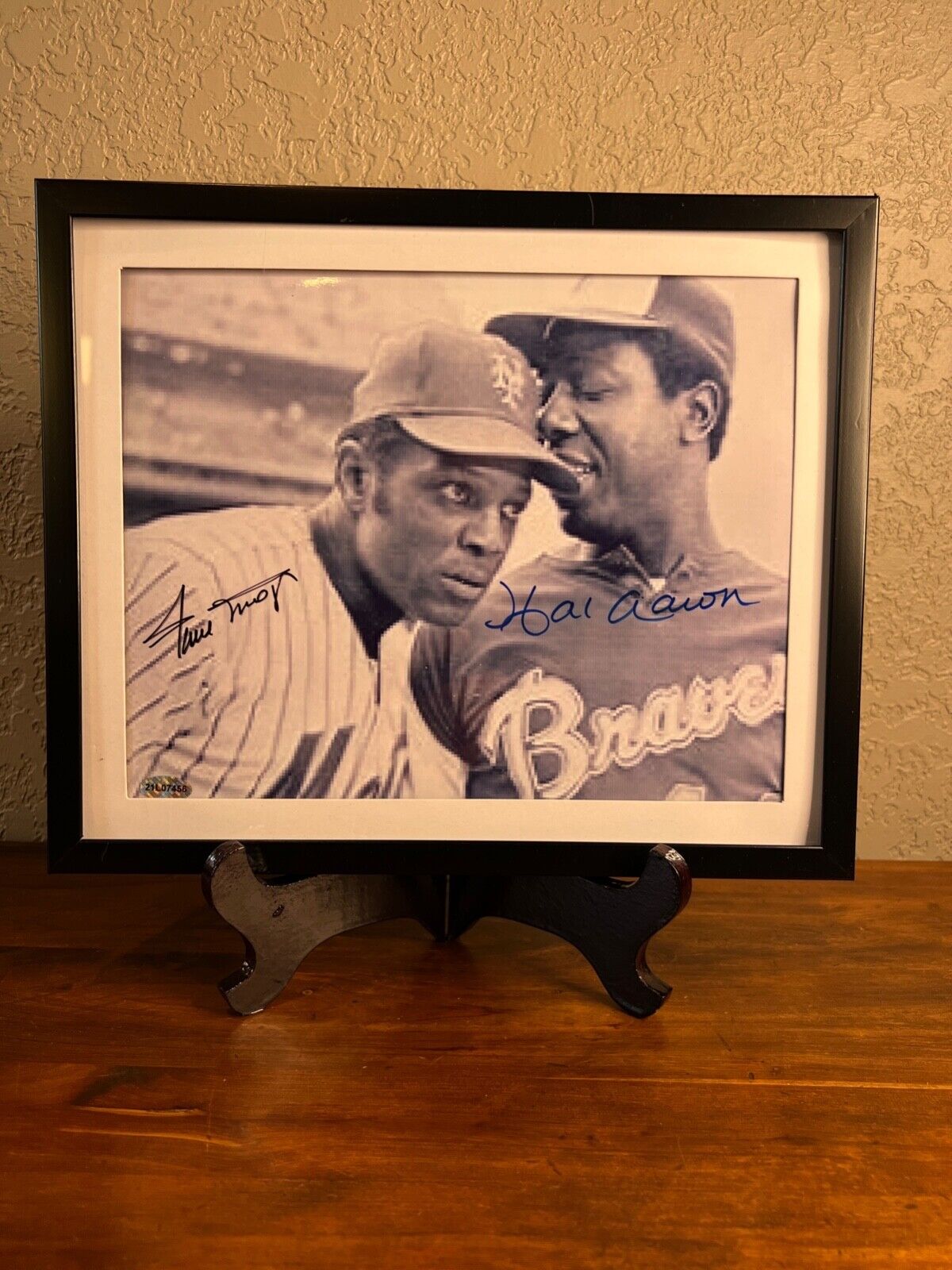 Willie Mays and Hank Aaron Autographed Photo