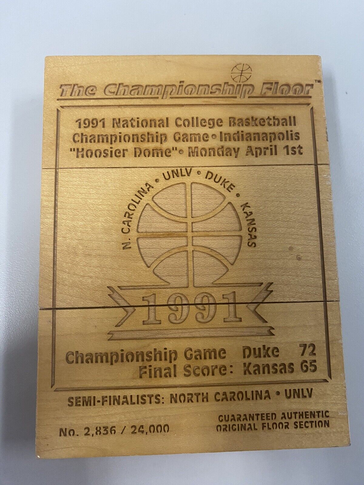 the championship floor 1991 college basketball