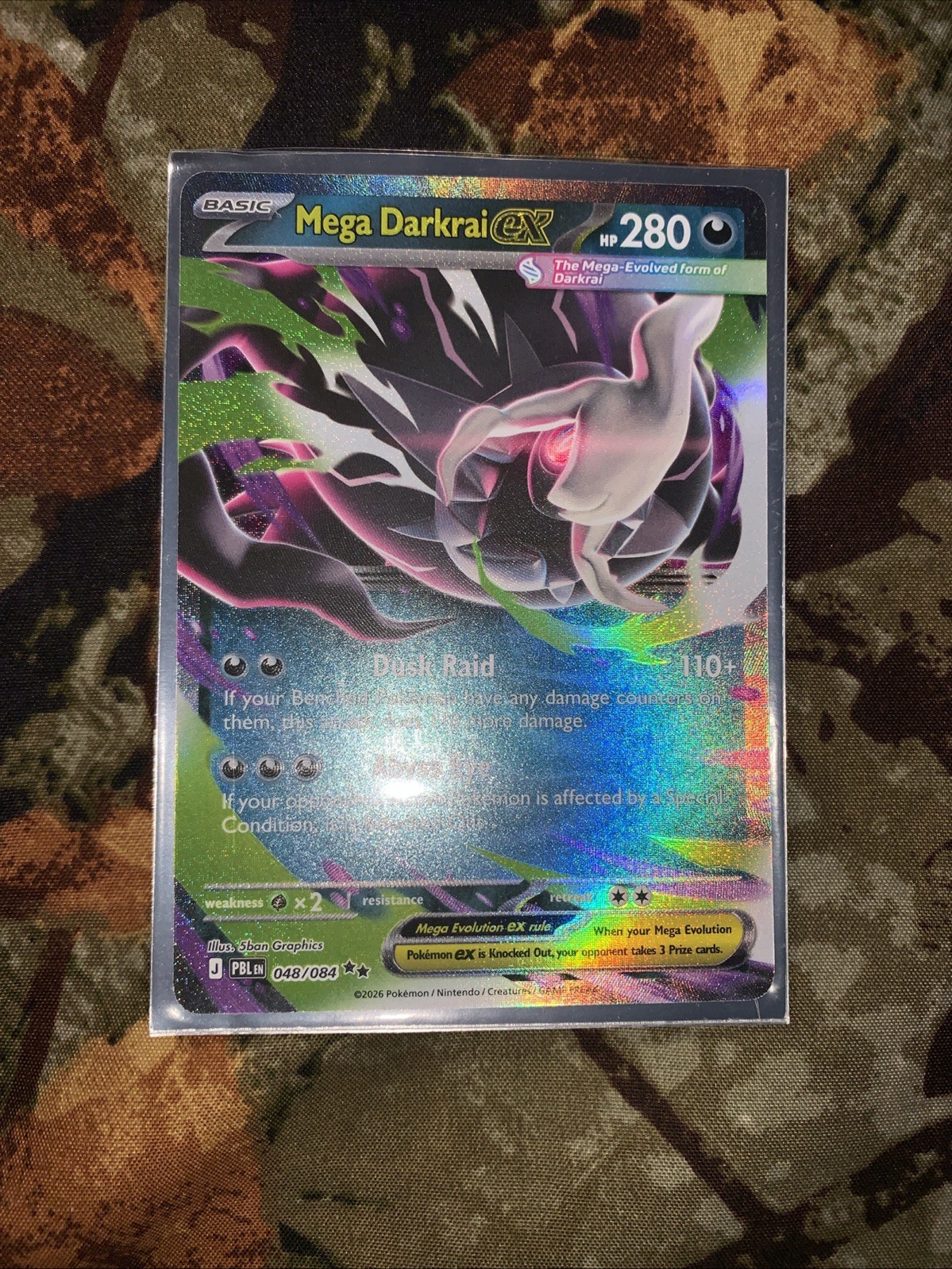 Mega Darkrai EX Mint Condition From Pitch Black Mega Evolution Mega Darkrai EX Mint Condition From Pitch Black Mega Evolution