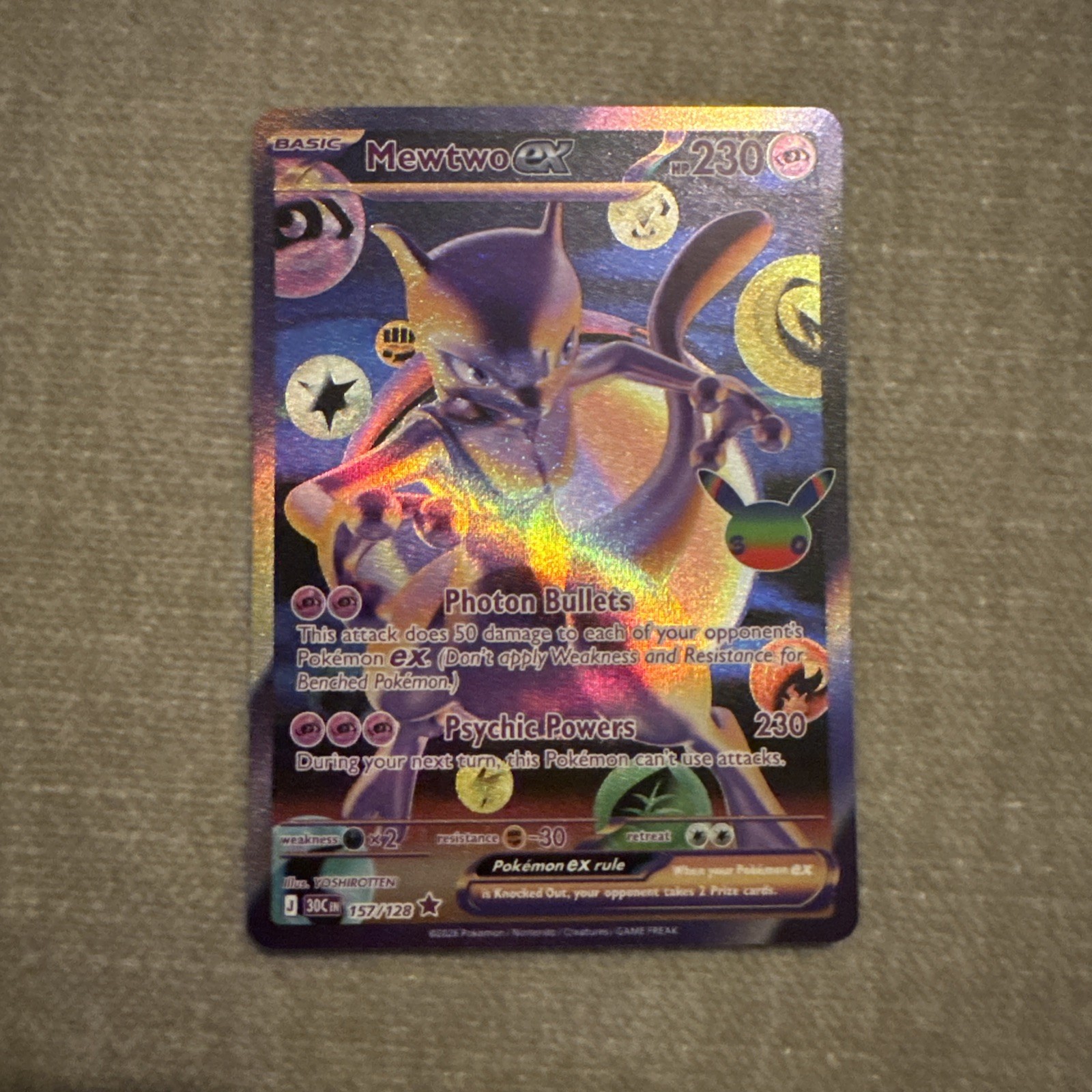 Pokémon TCG Mewtwo EX 157/128 Future Rare Full Art Holo 30th anniversary -MINT Pokémon TCG Mewtwo EX 157/128 Future Rare Full Art Holo 30th anniversary -MINT