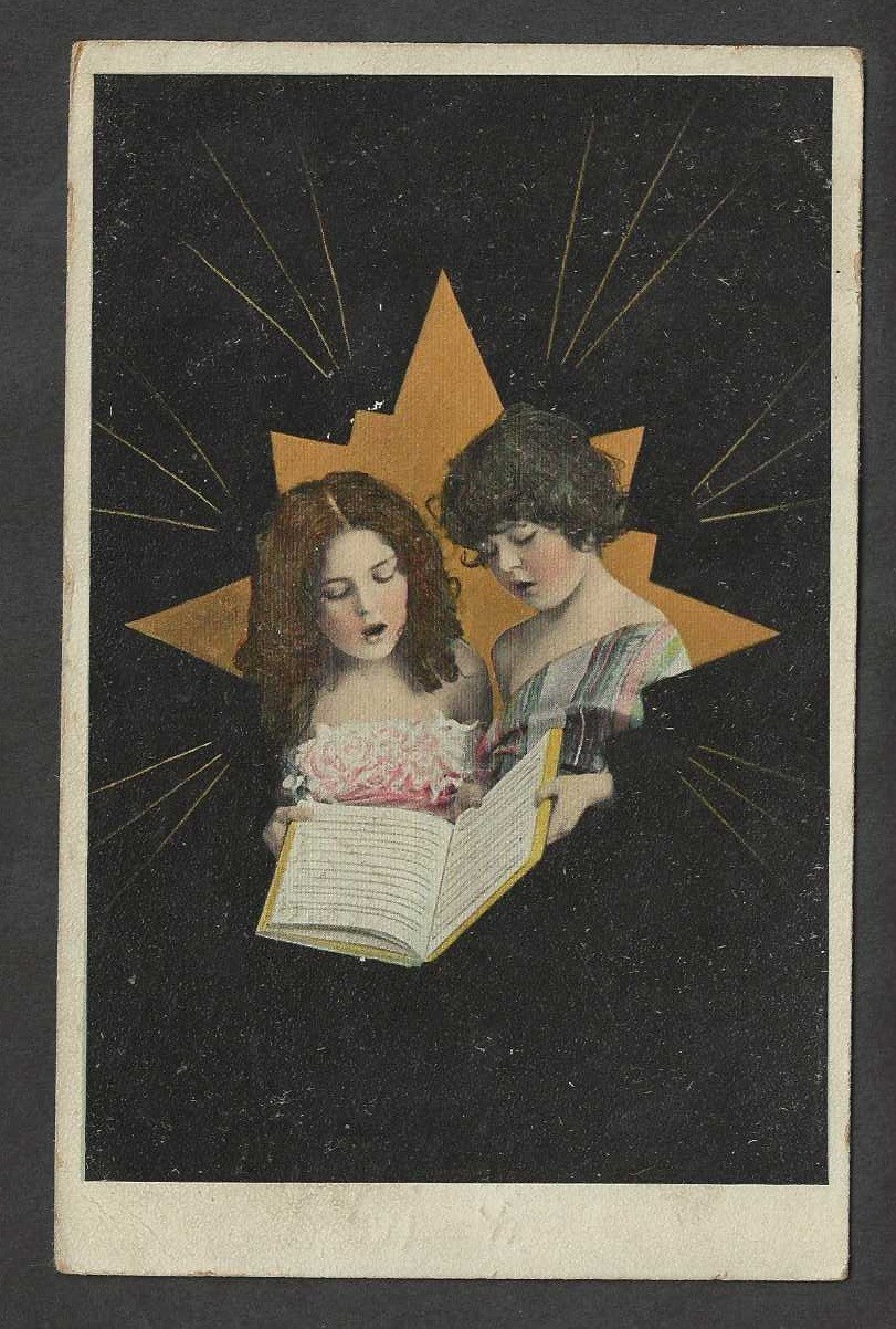 Reading vintage postcard Pu 1905 Reading vintage postcard Pu 1905