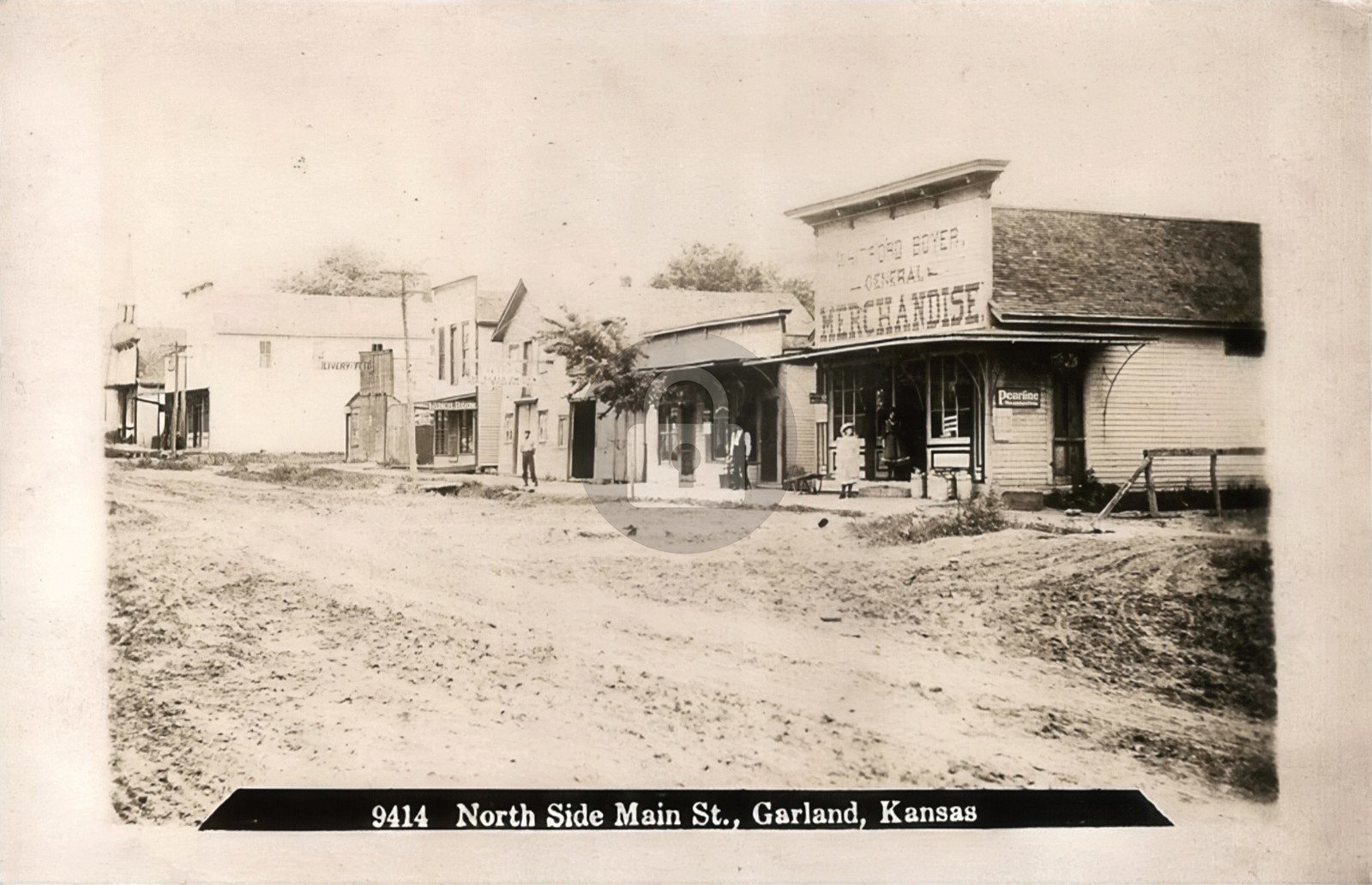 Garland Kansas KS Main Street Scene Bourbon Co c1910 RPPC Photo Postcard COPY Garland Kansas KS Main Street Scene Bourbon Co c1910 RPPC Photo Postcard COPY