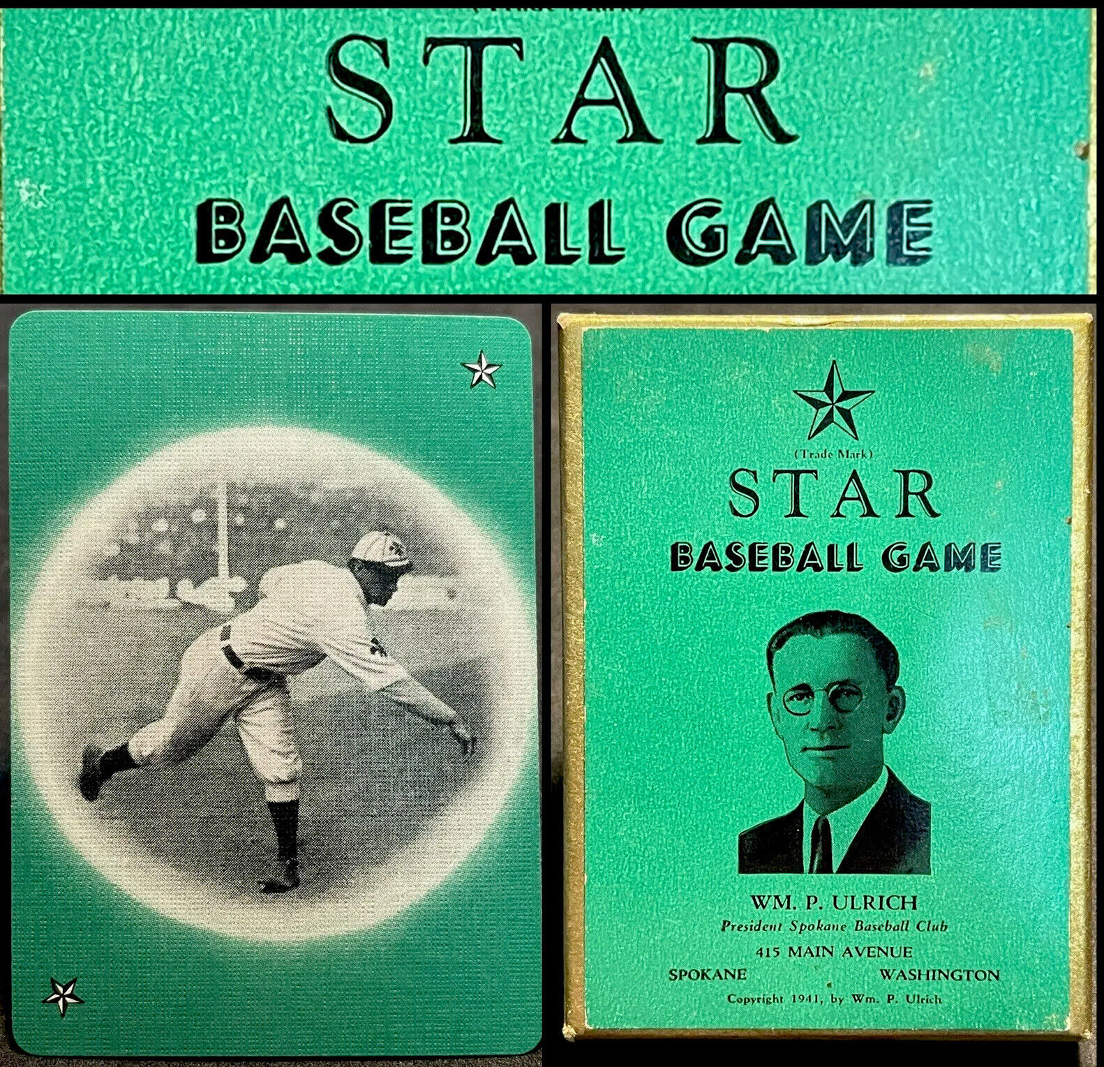 1941 HIGH GRADE Antique Baseball Parlor Game Ted Williams Era Playing Cards
