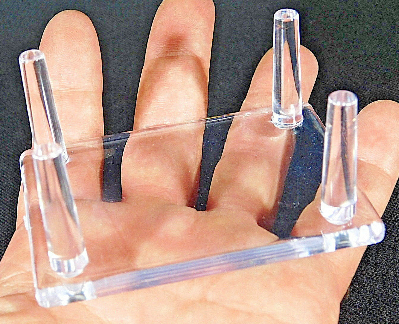 Display Stand Medium Size FOUR Post Clear Lucite Display Stand Medium Size FOUR Post Clear Lucite