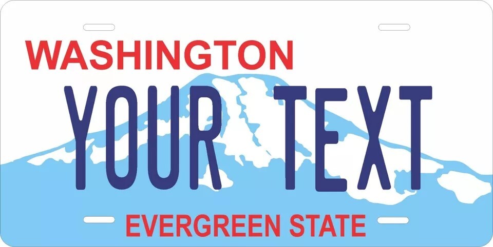Washington 1998 Custom State License Plate Personalized 12 Washington 1998 Custom State License Plate Personalized 12