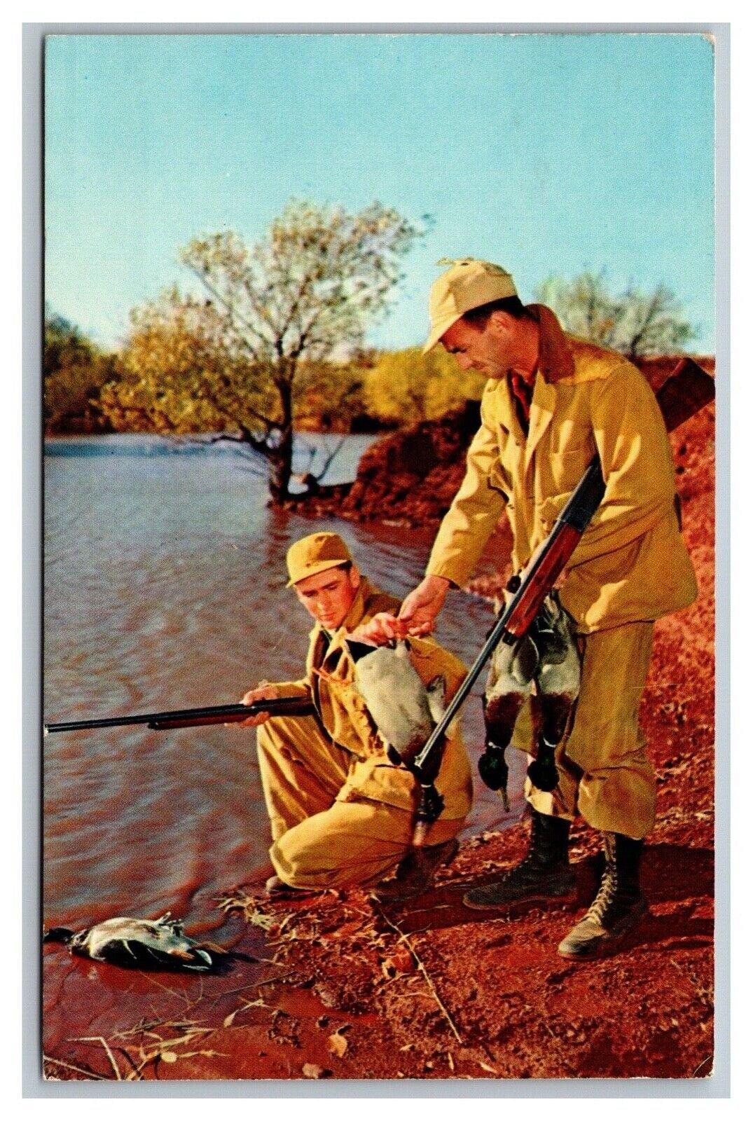 Thomasville, GA Georgia Vintage Duck Hunting Hunters Postcard Posted 1967