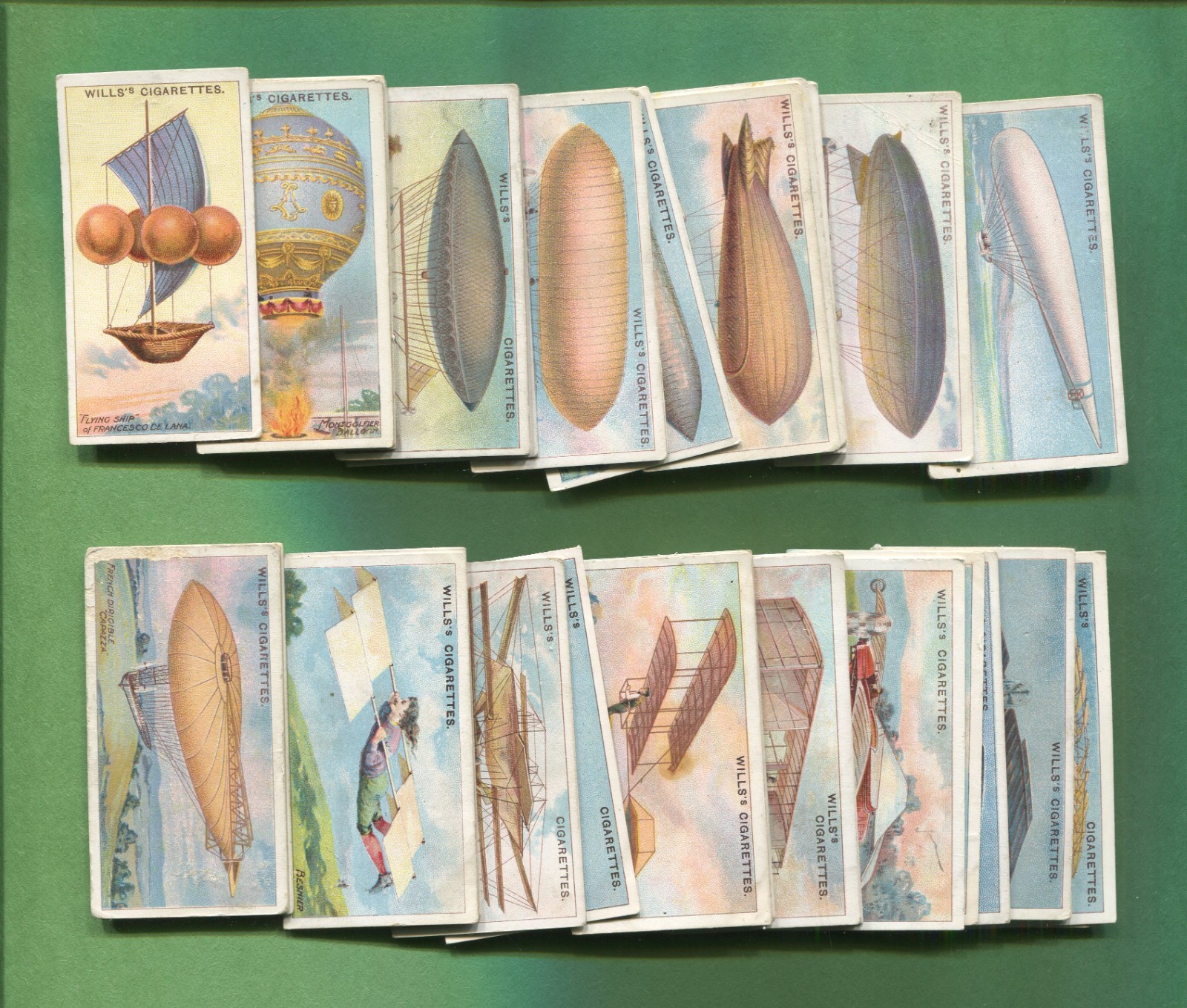 1910 W. D. & H. O. WILLS AVIATION 50 DIFFERENT TOBACCO CARD SET 1910 W. D. & H. O. WILLS AVIATION 50 DIFFERENT TOBACCO CARD SET