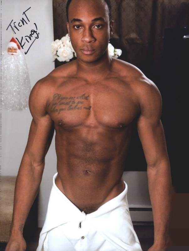 Trent King signed gay model 8x10 Photo -PROOF- -CERTI- (A0002)