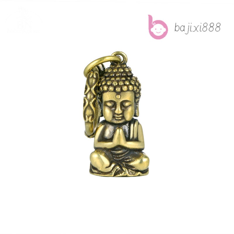 Brass Handcarved Mini Shakyamuni Buddha Statue Home Zen Decoration Keychain Brass Handcarved Mini Shakyamuni Buddha Statue Home Zen Decoration Keychain