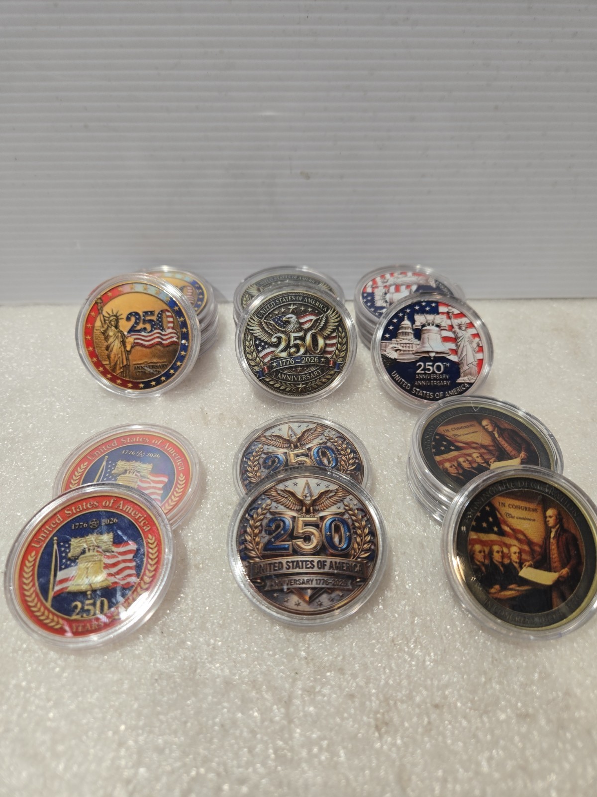 20 July 4th Independence Day 250th Birthday 1776–2026 Acrylic Challenge Coins 20 July 4th Independence Day 250th Birthday 1776–2026 Acrylic Challenge Coins