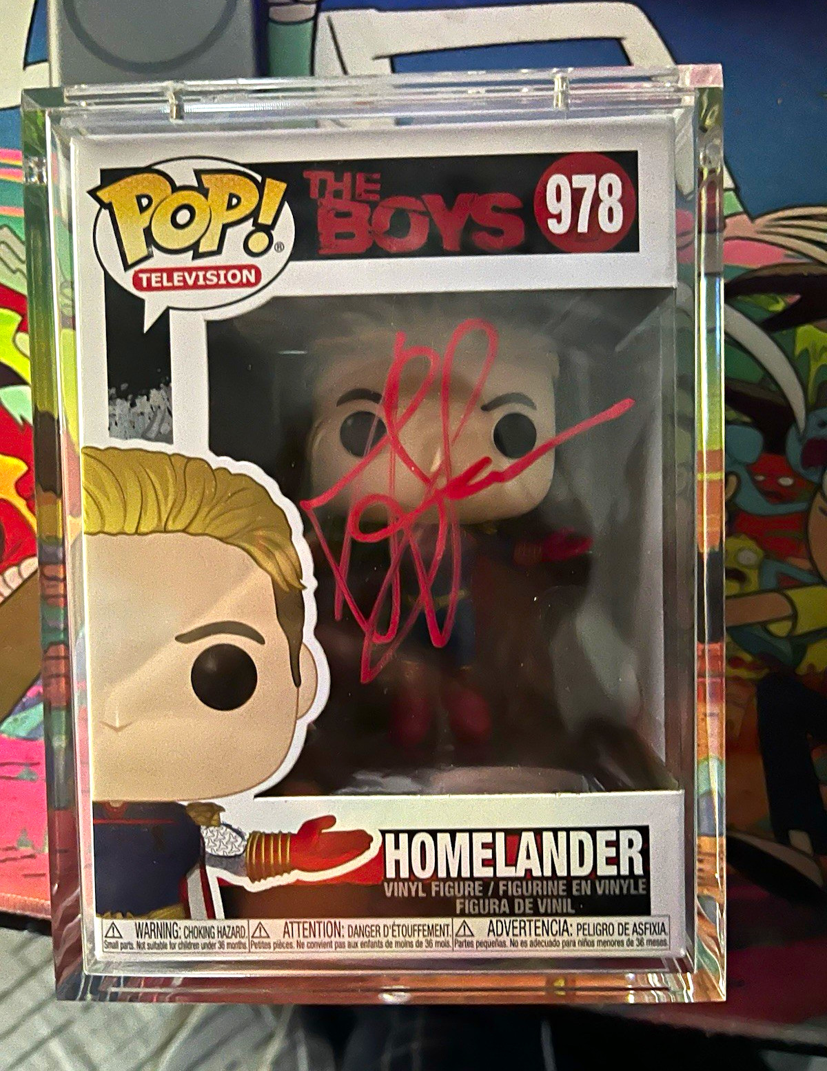 Funko Pop The Boys Homelander #978 Autographed JSA RR80776 Funko Pop The Boys Homelander #978 Autographed JSA RR80776