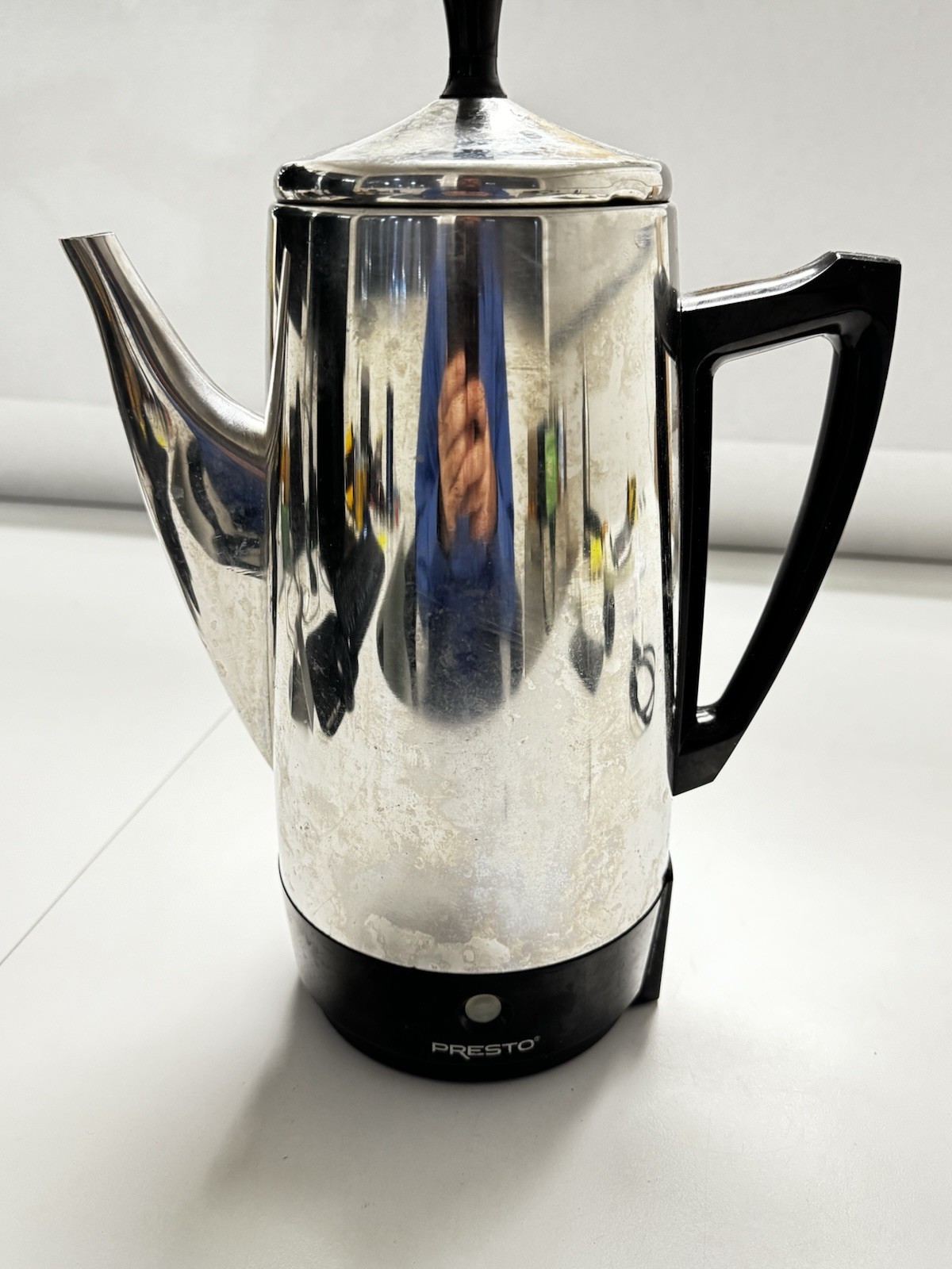 VTG Chrome Presto 0281105 Electric Coffee Maker Pot Percolator Urn 12 Cup *Read VTG Chrome Presto 0281105 Electric Coffee Maker Pot Percolator Urn 12 Cup *Read