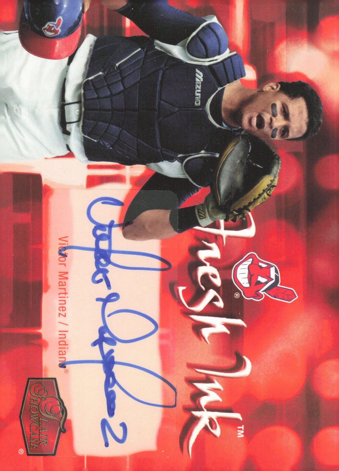 2006 Flair Showcase Victor Martinez Fresh Ink #FI-VM AU 2006 Flair Showcase Victor Martinez Fresh Ink #FI-VM AU