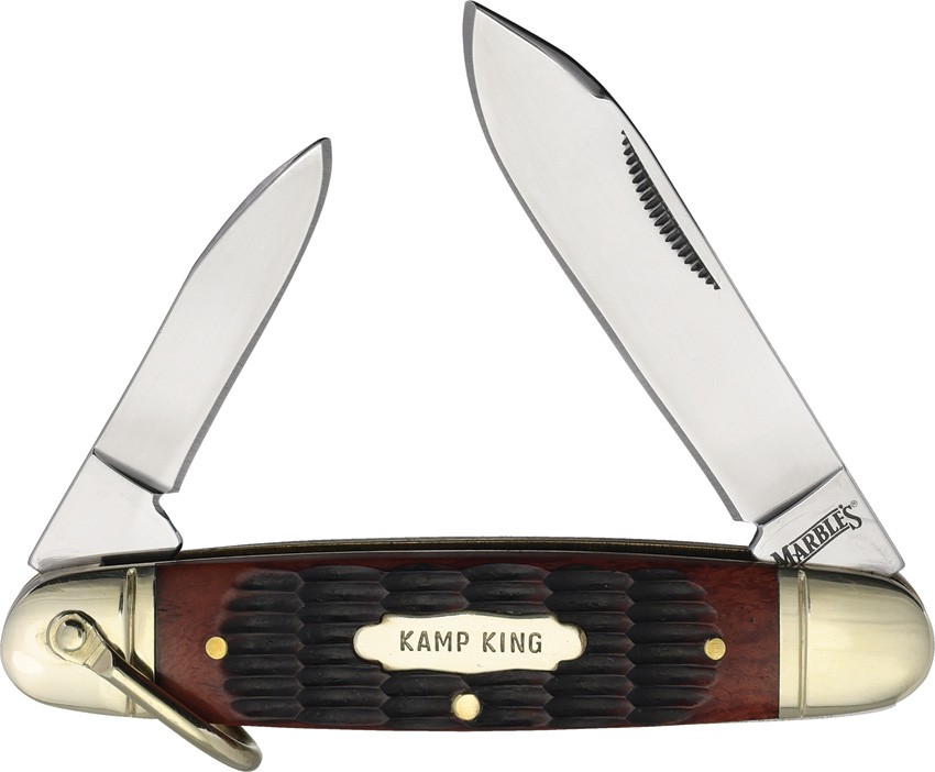 Marbles Kamp King Slip Joint Brown Jigged Folding Stainless Pocket Knife 721 Marbles Kamp King Slip Joint Brown Jigged Folding Stainless Pocket Knife 721