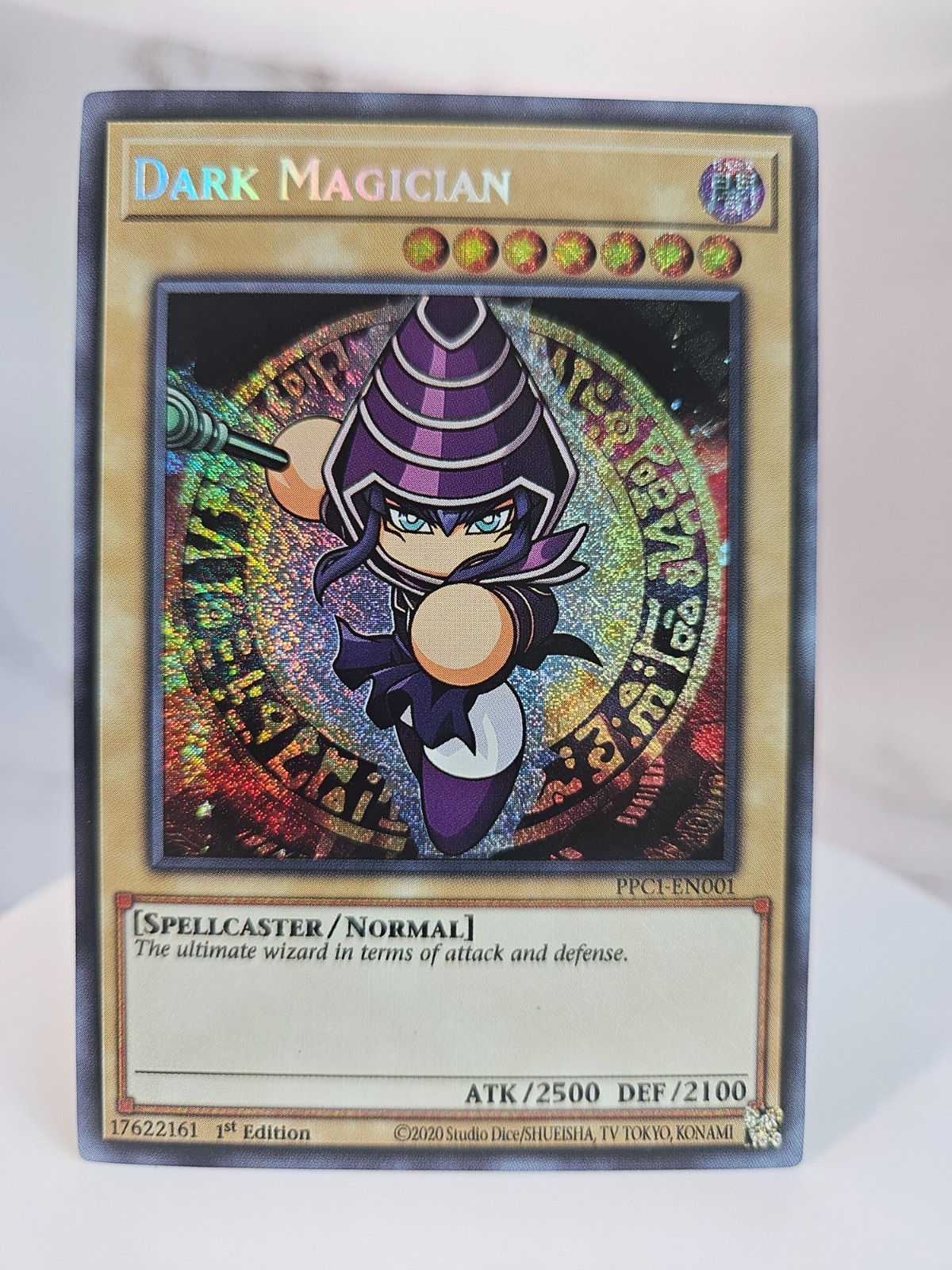 Dark Magician - Power Pro *ENGLISH* Alternate Art Chibi PPC1 - Secret Rare Dark Magician - Power Pro *ENGLISH* Alternate Art Chibi PPC1 - Secret Rare
