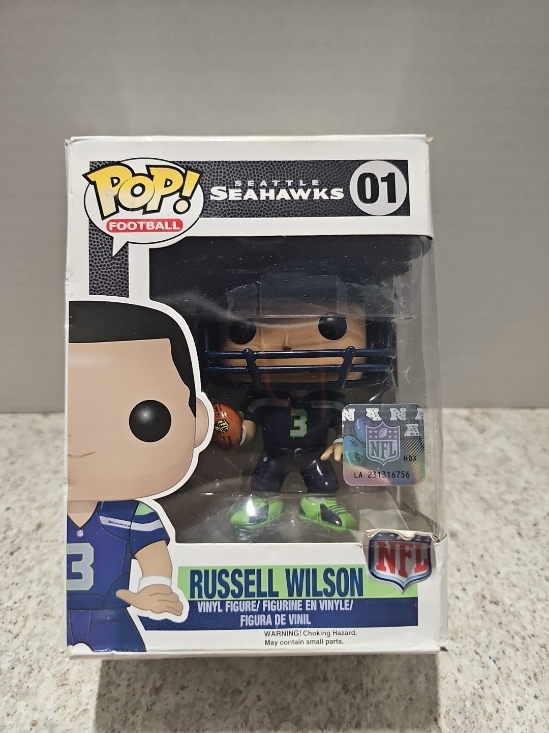 Funko Pop Football Seattle Seahawks NFL Russell Wilson #01 Vinyl Figure 