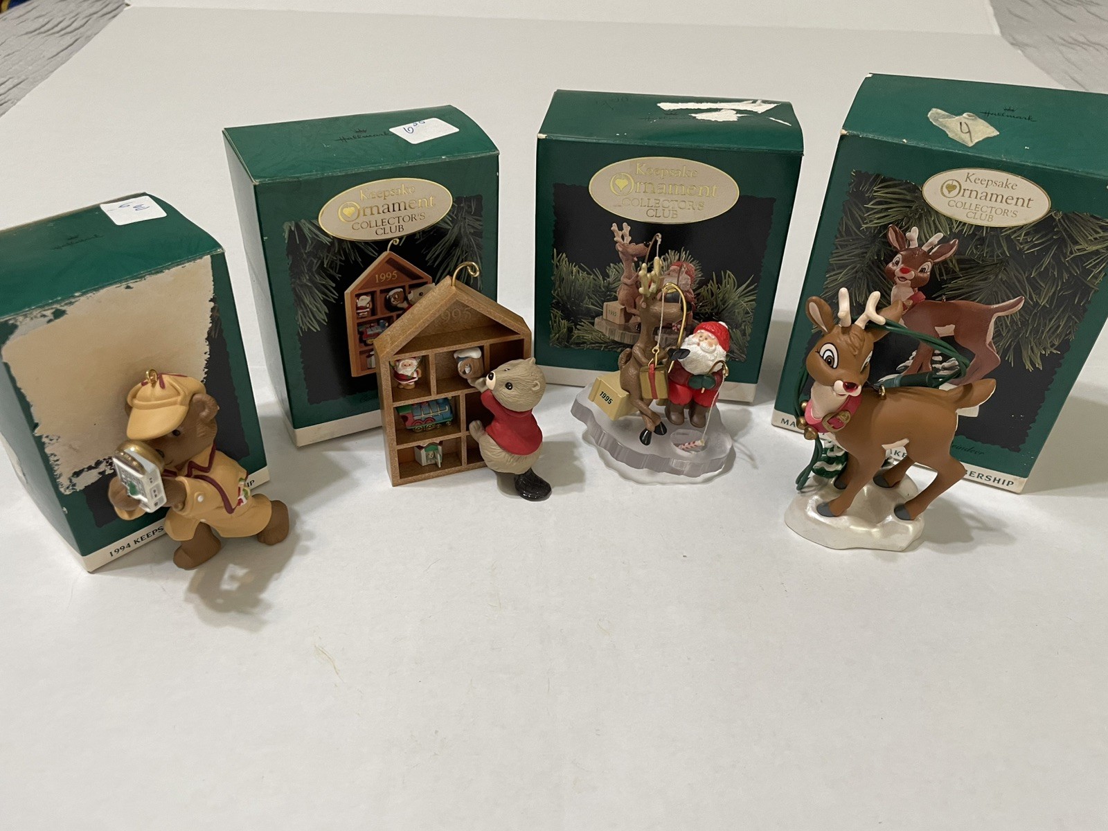Lot of 4 Hallmark Keepsake Ornaments (1994-1996) Collector's Club -In Boxes Lot of 4 Hallmark Keepsake Ornaments (1994-1996) Collector's Club -In Boxes
