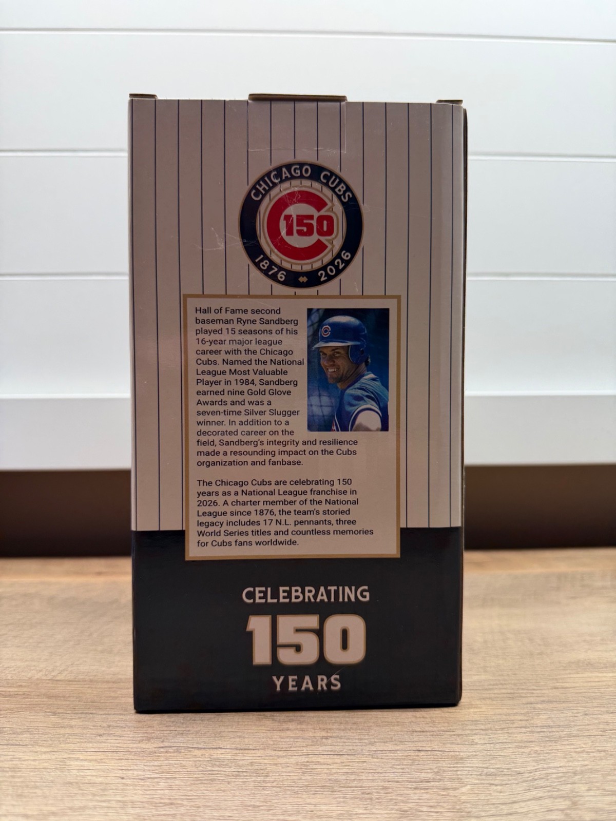 bobblehead Ryne Sandberg 2026 Chicago Cubs 150th celebration bobblehead Ryne Sandberg 2026 Chicago Cubs 150th celebration