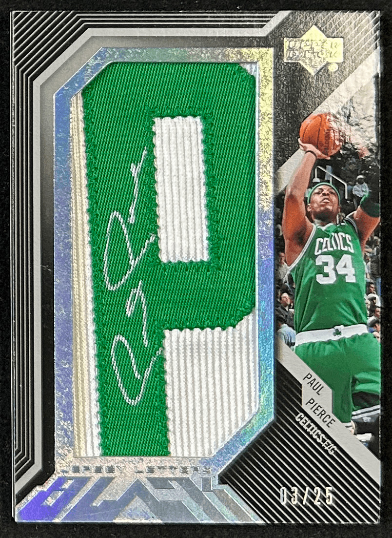 Paul Pierce 2007-08 UD Black Letters Autograph P 03/25