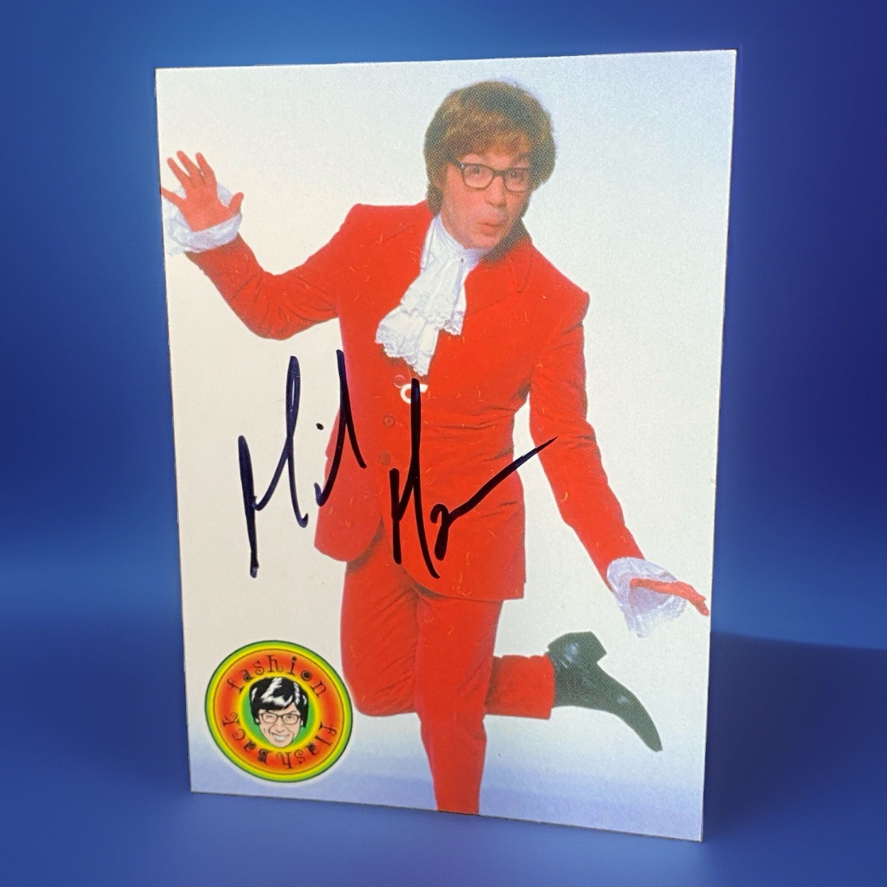 MIKE MYERS SIGNED AUSTIN POWERS CARD | B100 MIKE MYERS SIGNED AUSTIN POWERS CARD | B100