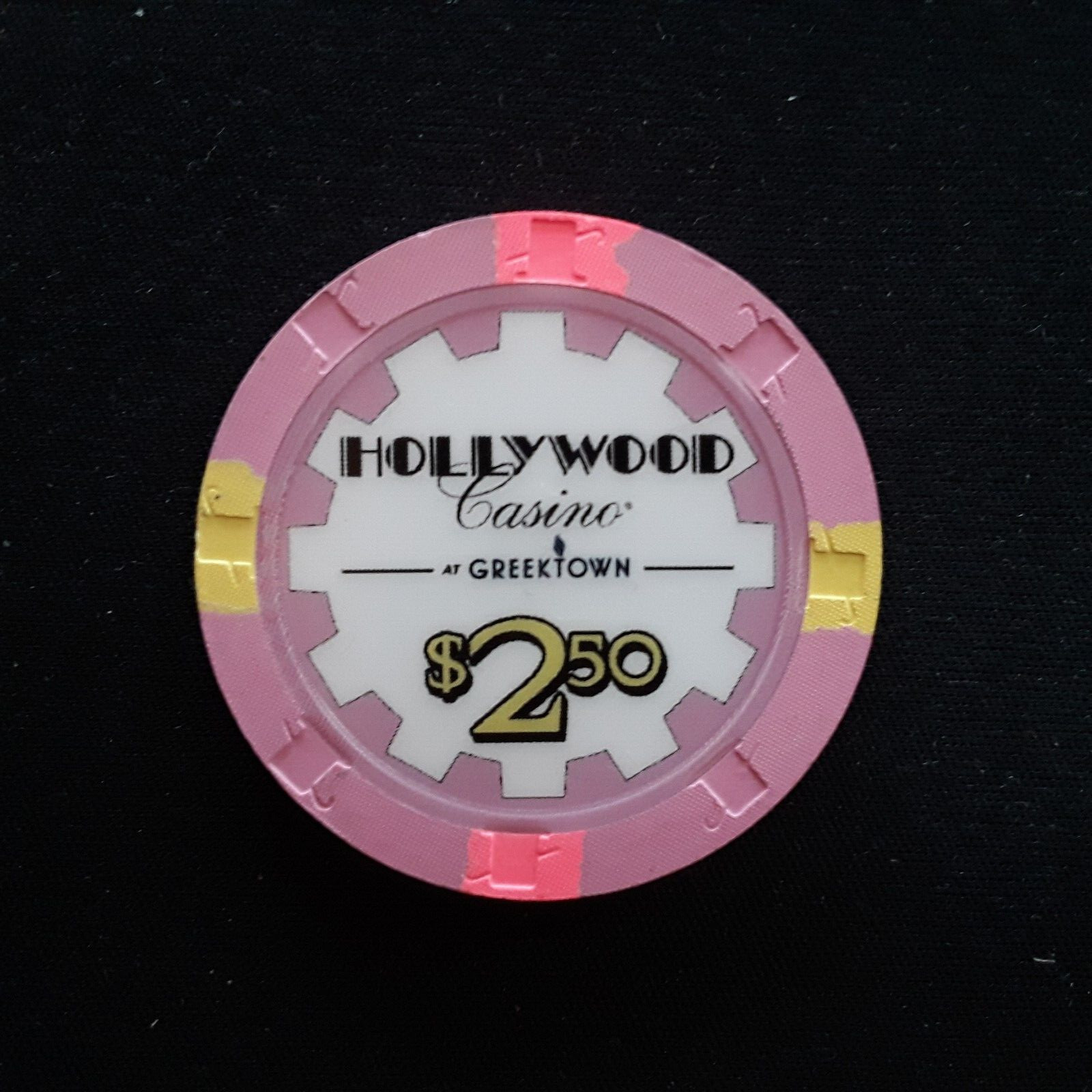 HOLLYWOOD AT GREEKTOWN $2.50 CASINO CHIP DETROIT MI MICHIGAN ****UNC**** HOLLYWOOD AT GREEKTOWN $2.50 CASINO CHIP DETROIT MI MICHIGAN ****UNC****
