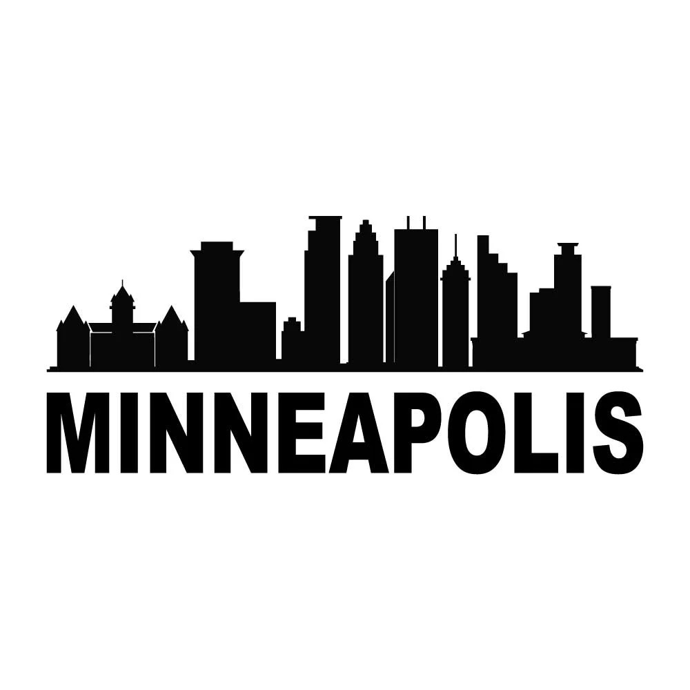 Minneapolis Minnesota City Skyline Cityscape Decal Sticker Black Die Cut Vinyl Minneapolis Minnesota City Skyline Cityscape Decal Sticker Black Die Cut Vinyl