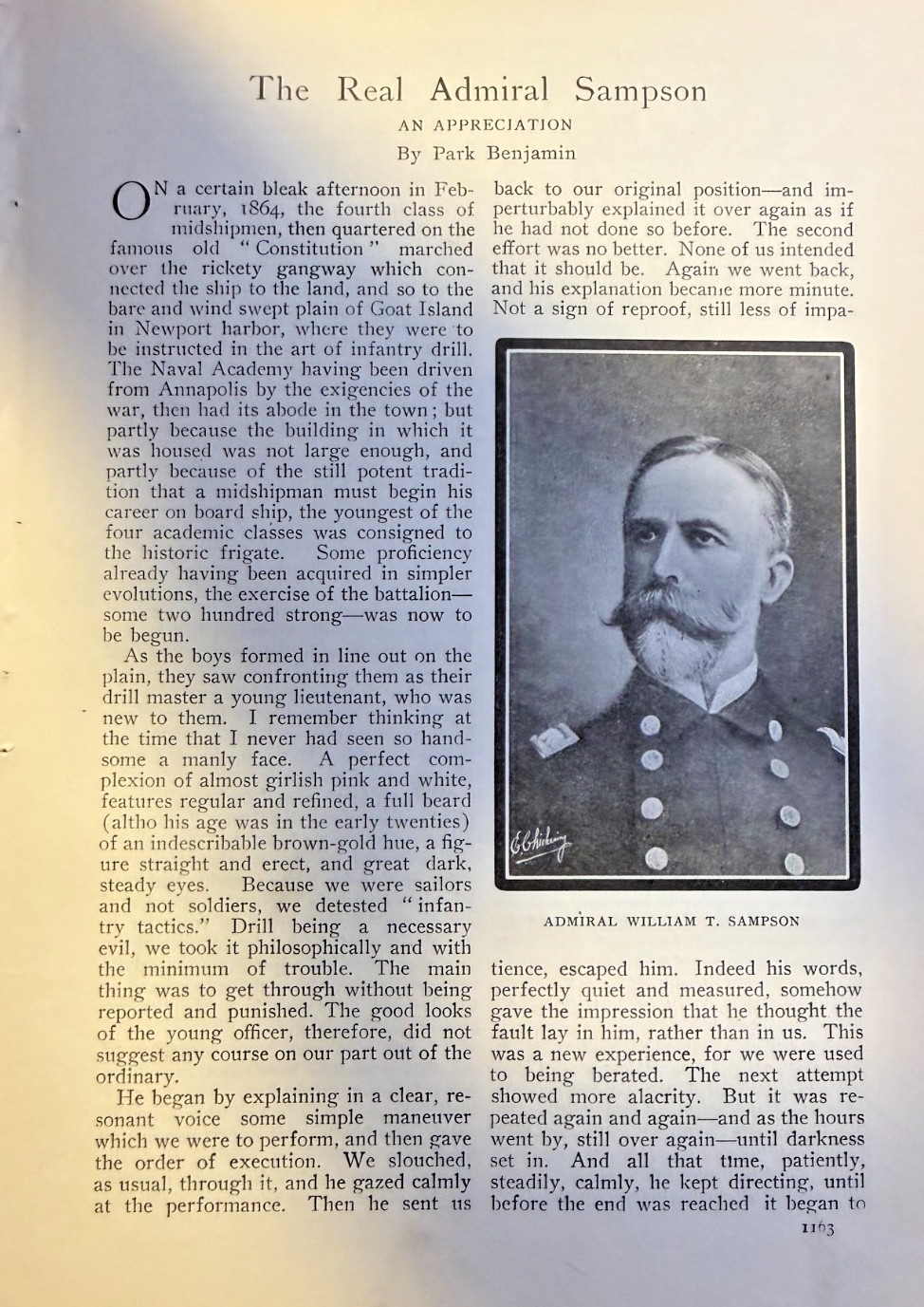 1902 Rear Admiral William T. Sampson Spanish American War 1902 Rear Admiral William T. Sampson Spanish American War