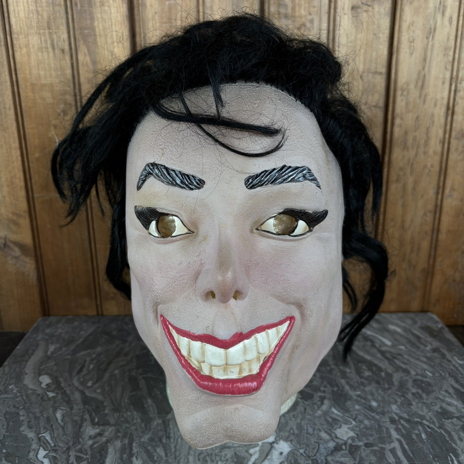 Vtg 90\'s Rubies Costume Co. Michael Jackson Latex Rubber Halloween Mask CREEPY Vtg 90\'s Rubies Costume Co. Michael Jackson Latex Rubber Halloween Mask CREEPY