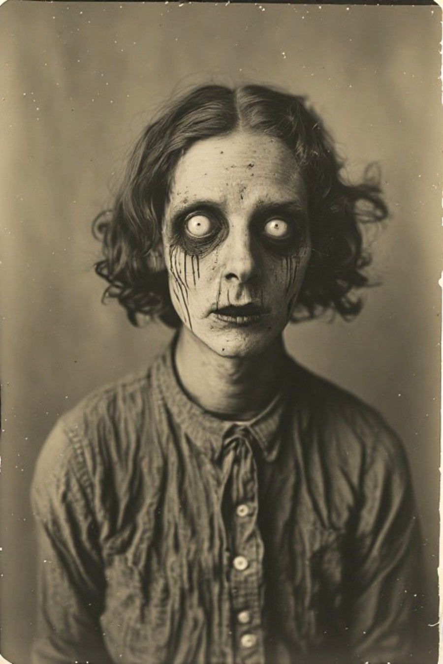 Creepy Man Horror Vintage Portrait 4x6 Photo Creepy Man Horror Vintage Portrait 4x6 Photo