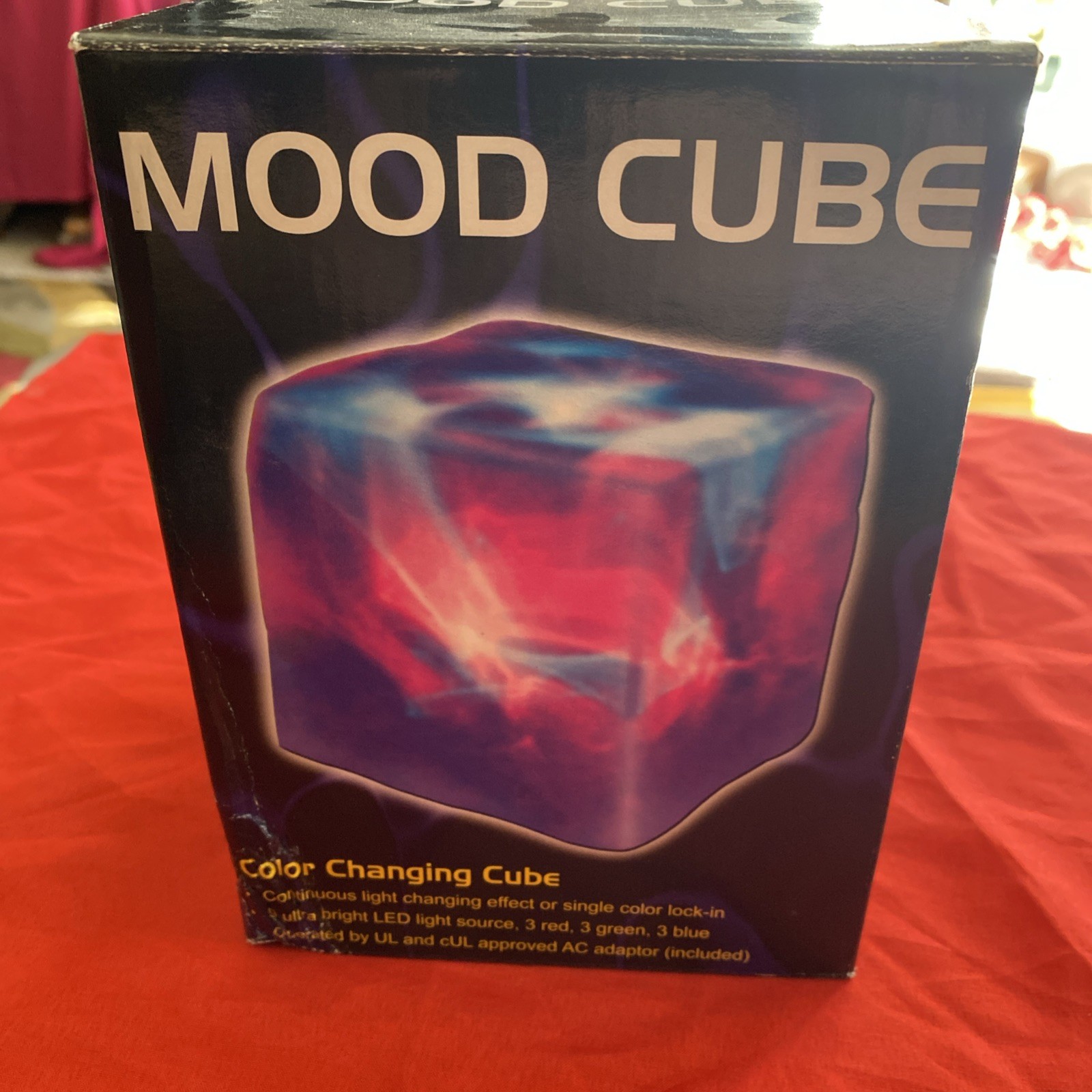 MOOD CUBE Vintage Light Up Cube Light. SPENCERS? Brand New. Plug In. Lights 2003 MOOD CUBE Vintage Light Up Cube Light. SPENCERS? Brand New. Plug In. Lights 2003