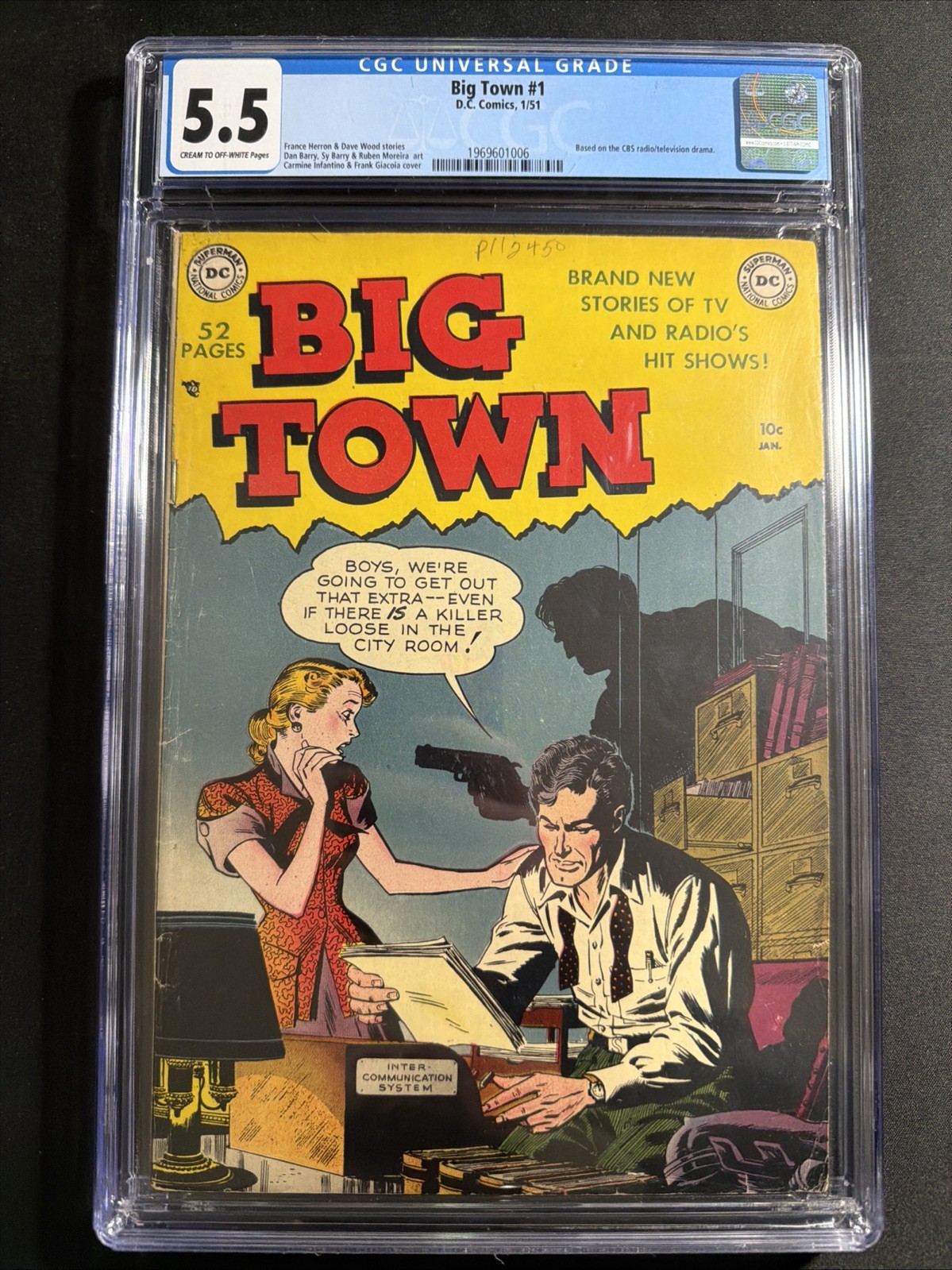 Big Town #1 CGC 5.5 1951 DC Comics Golden Age CBS Radio Television Drama *S11
