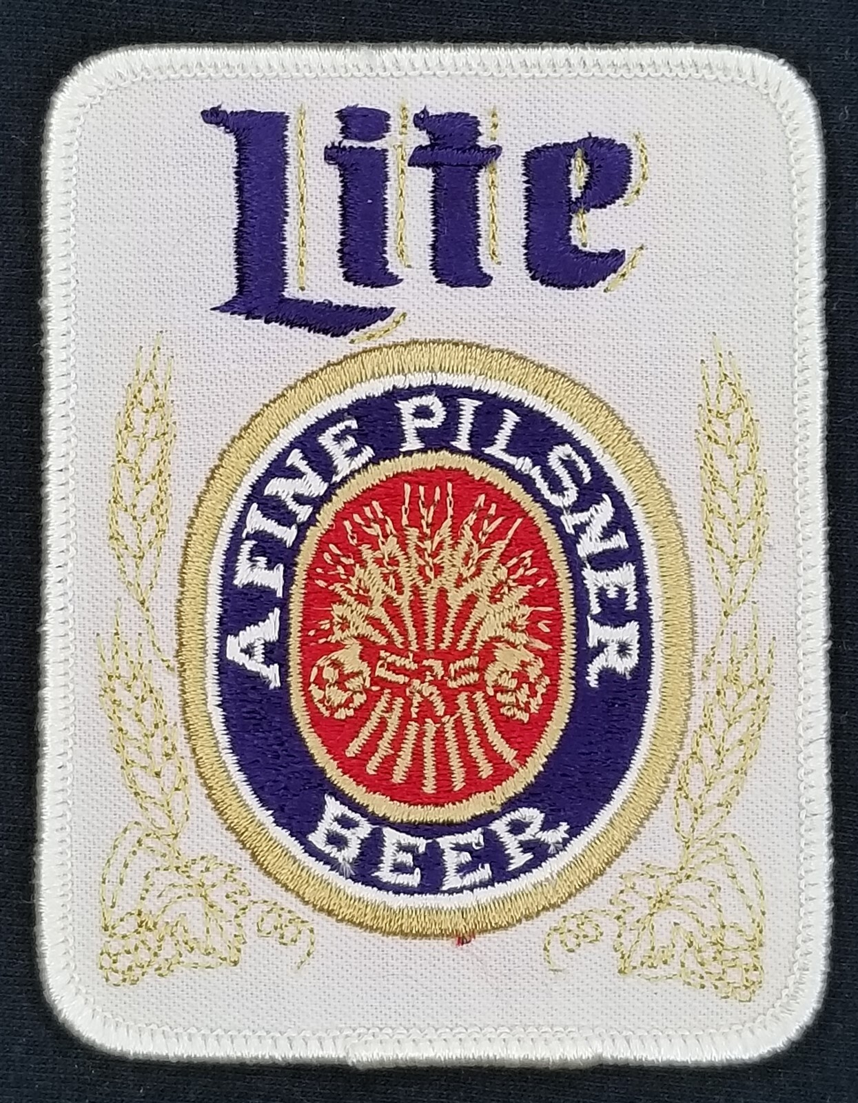 Lite A Fine Pilsner Embroidered Iron On Beer Patch *NOS* #622 Lite A Fine Pilsner Embroidered Iron On Beer Patch *NOS* #622