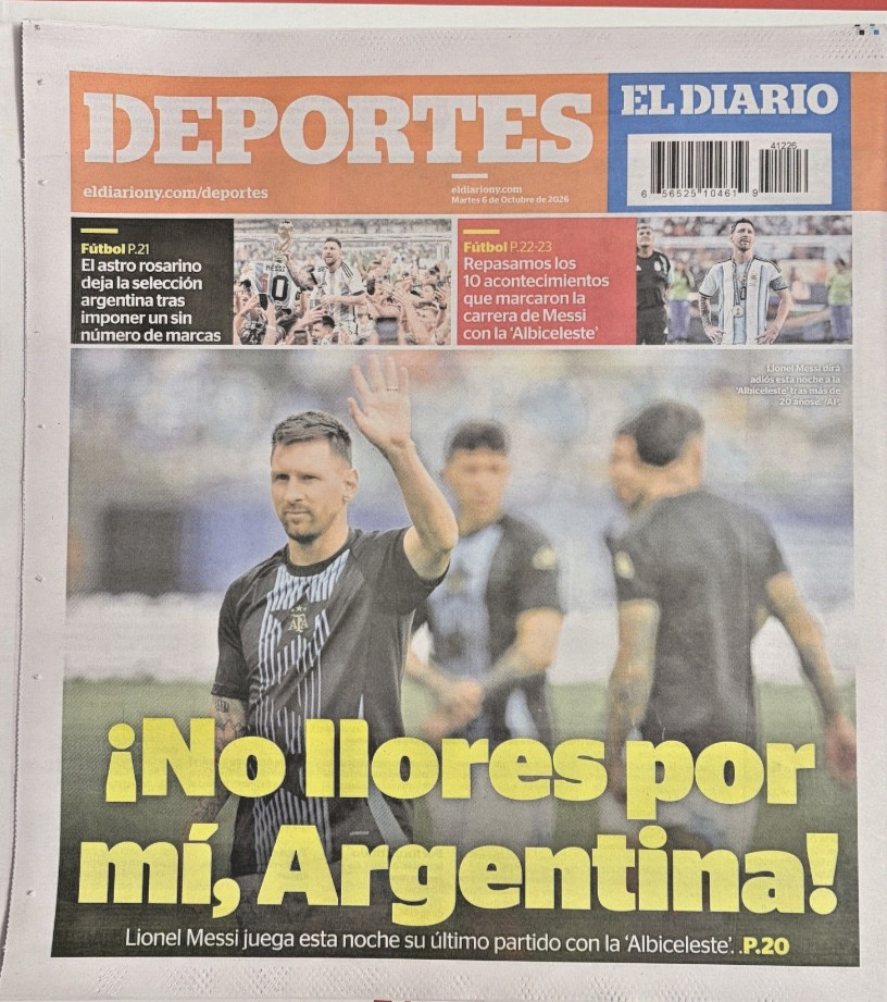Lionel Messi Last Game With Argentina National Team El Diario NY 10/6/2026 Lionel Messi Last Game With Argentina National Team El Diario NY 10/6/2026