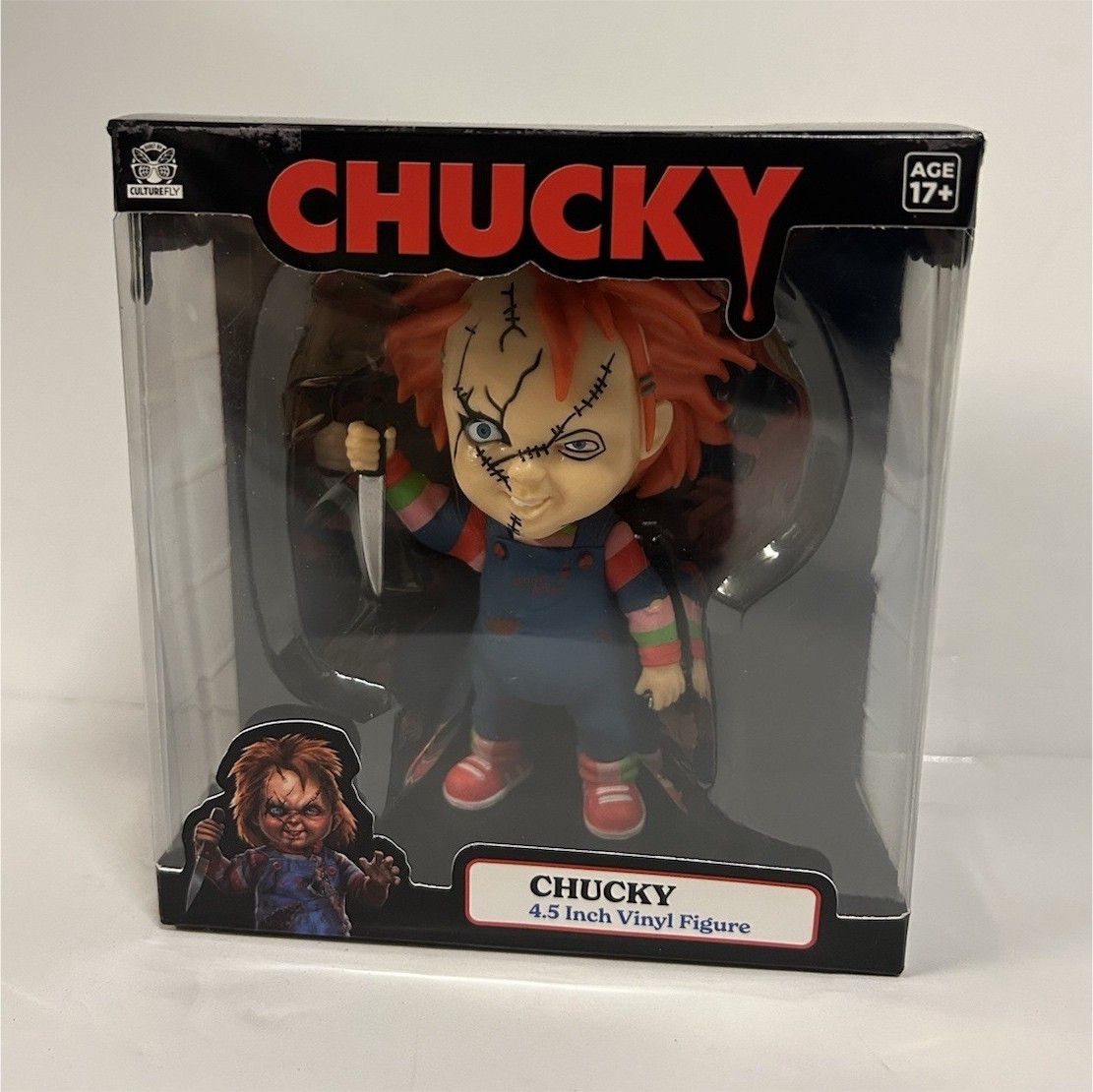 CultureFly Chucky 4.5in Multicolor Vinyl Figure, Age 17+, Original Pkg