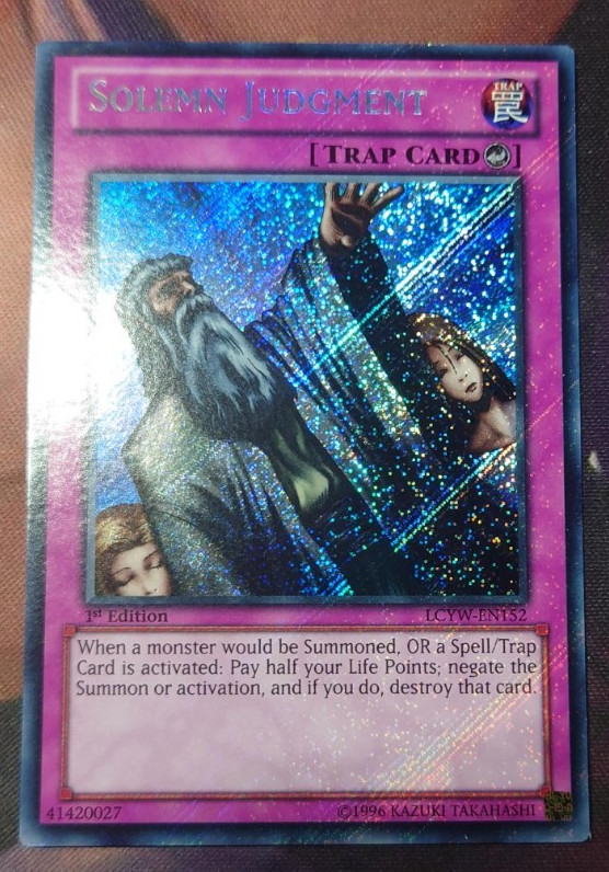 Solemn Judgment LCYW-EN152 1st Edition Yu-Gi-Oh Card