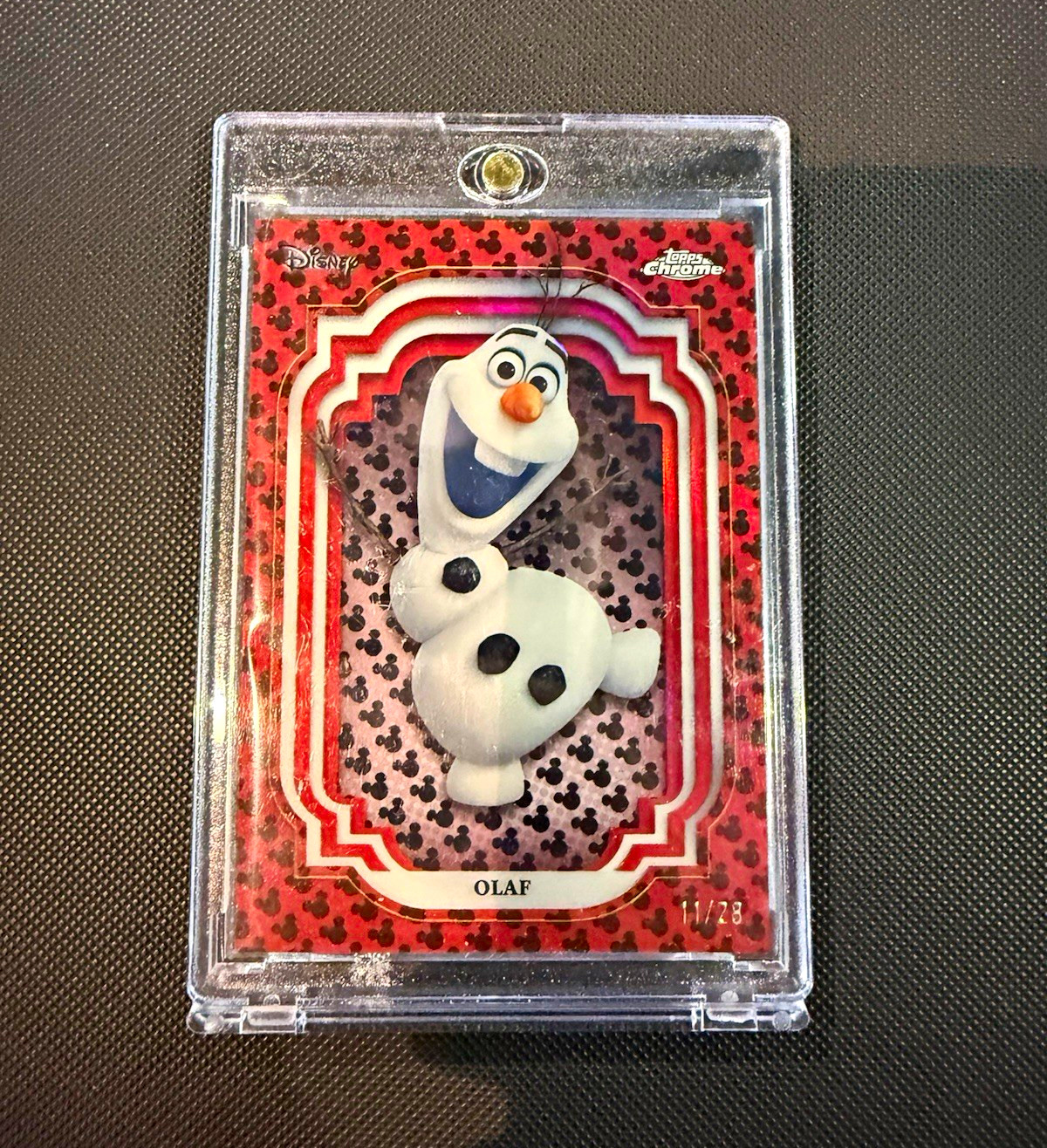 2024 Topps Chrome Disney Mickey Black & Red  Olaf Serial Numbered 11/28