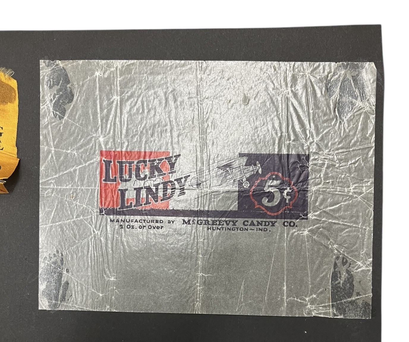 Rare 1927 Charles Lindbergh Lucky Lindy Candy Wrapper McGreevy Co Scrapbook Page Rare 1927 Charles Lindbergh Lucky Lindy Candy Wrapper McGreevy Co Scrapbook Page