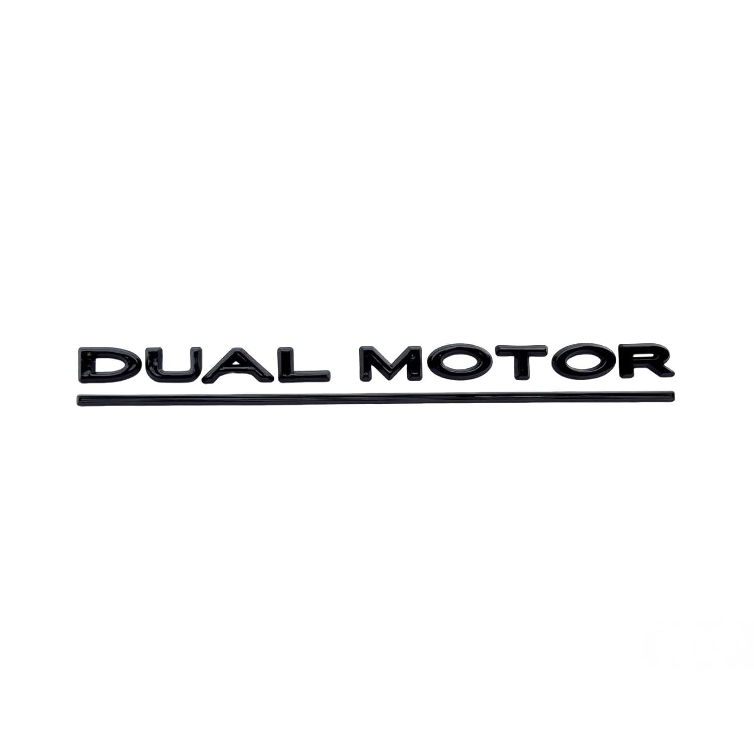 Dual Motor Badge Emblem Logo Sticker for Tesla Model 3 Y X S Trunk Black