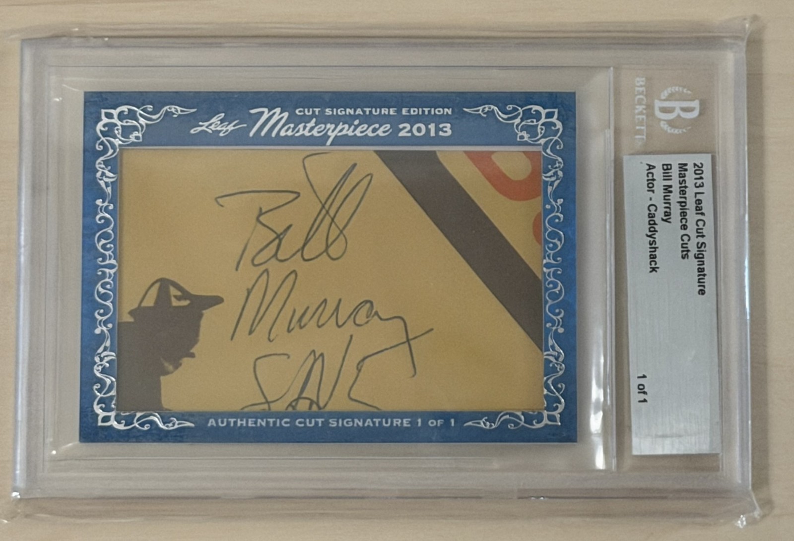 Bill Murray 2013 Leaf Cut Signature Masterpiece SNL Auto 1 / 1 BGS Caddyshack Bill Murray 2013 Leaf Cut Signature Masterpiece SNL Auto 1 / 1 BGS Caddyshack