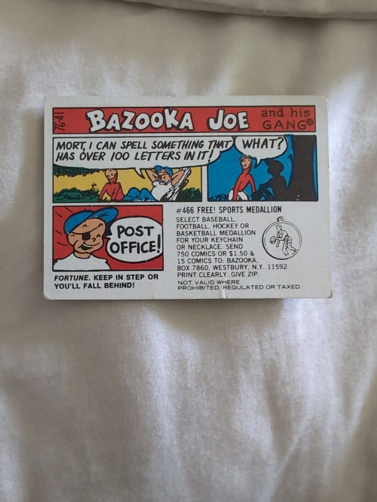 1976 Topps Bazooka Joe and his gang #41