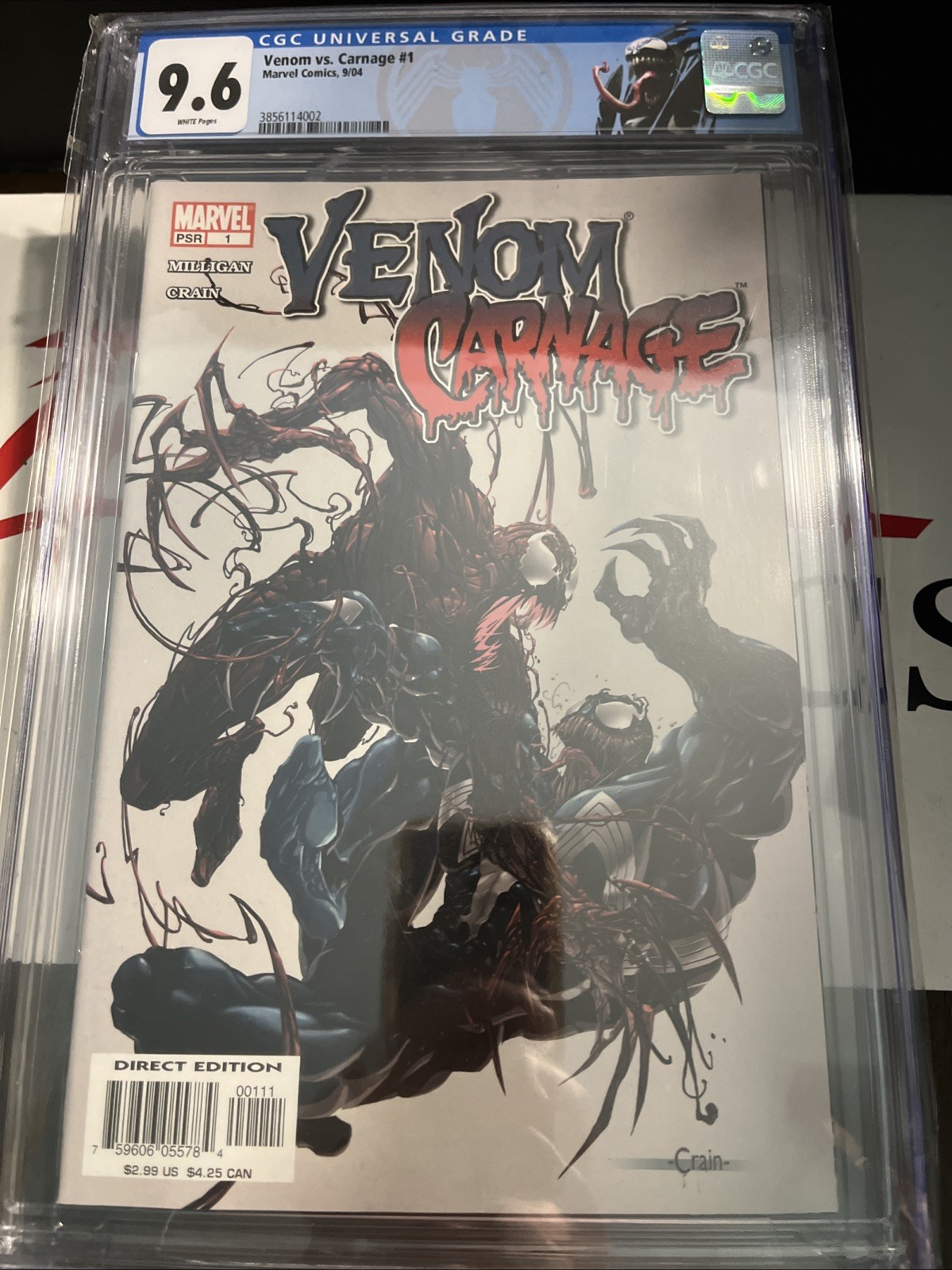 Venom vs Carnage #1 CGC 9.6 Custom Label (2004 Marvel) 1st Toxin Peter Mulligan