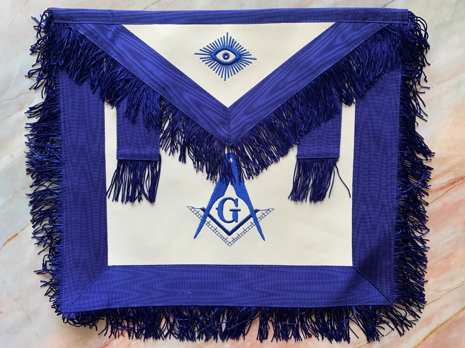 Masonic Regalia Master Mason BLUE APRON EMBROIDERED Masonic Regalia Master Mason BLUE APRON EMBROIDERED