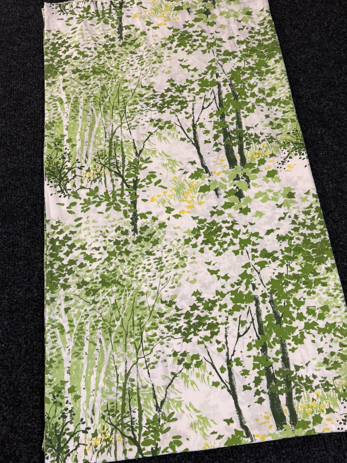 Vintage Sears Roebuck and Co. MCM Forest Haven king flat sheet Vintage Sears Roebuck and Co. MCM Forest Haven king flat sheet