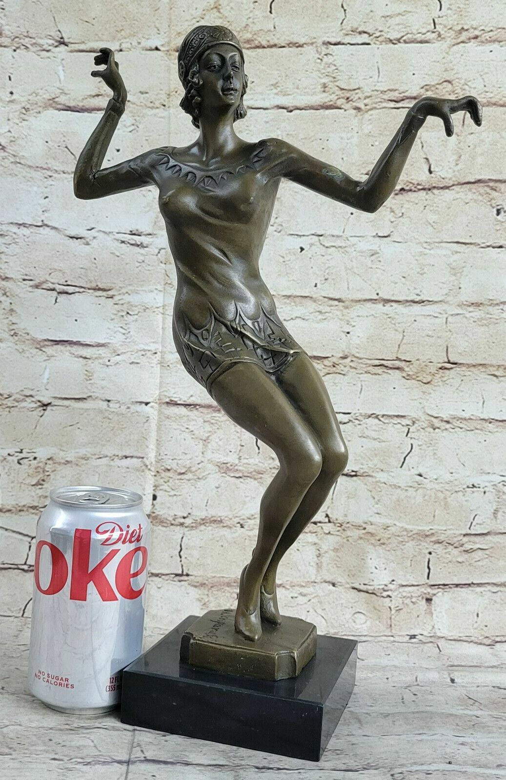 Vintage Demétre Chiparus Dourga Exotic Dancer Bronze Chryselephantine Figurine