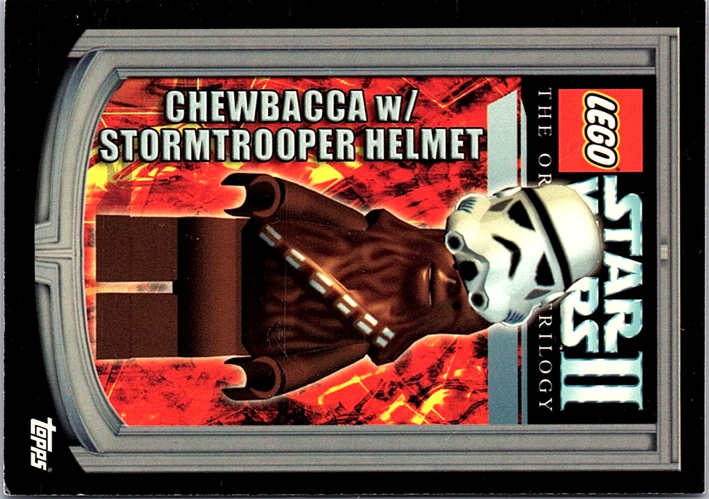 2006 Topps Lego Star Wars II #3 Chewbacca with Stormtrooper Helmet 2006 Topps Lego Star Wars II #3 Chewbacca with Stormtrooper Helmet