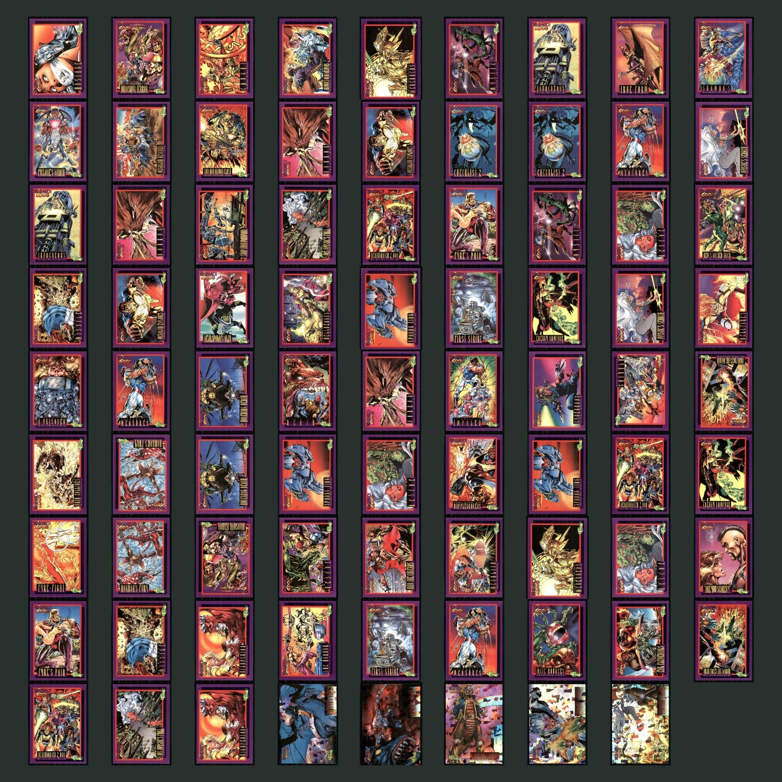 1993 Classic Deathwatch 2000 Partial Set 80 Non-Sport Cards Hostage Collection