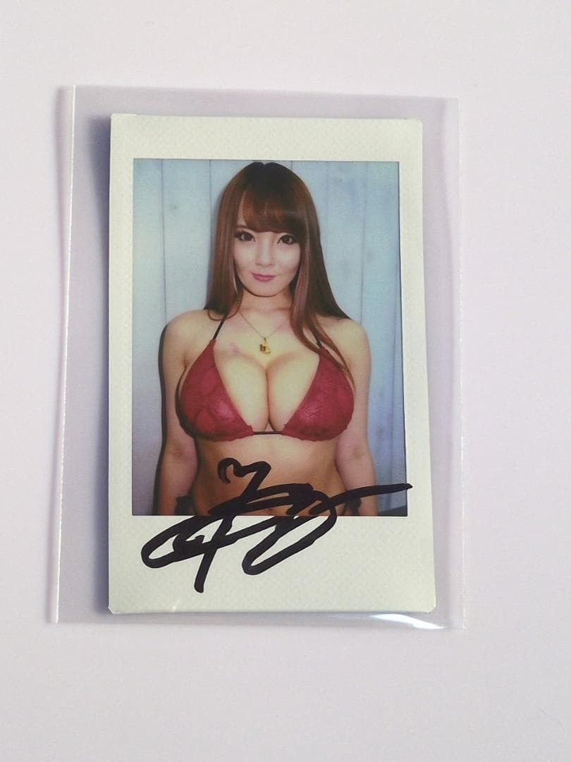 Hitomi Tanaka Signed Cheki Autograph Instant Photo From Japan Used F/S